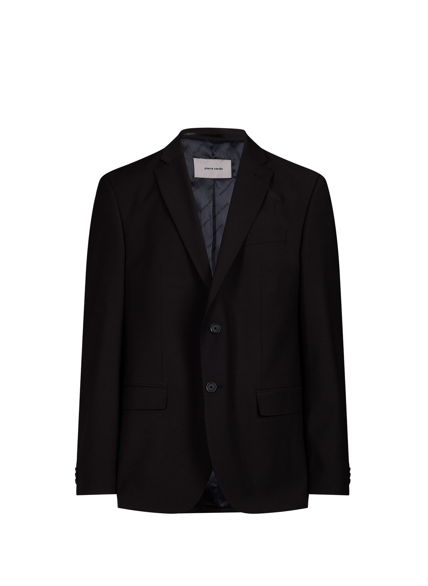 Blazer in gemengde wol met één kleur PIERRE CARDIN Zwart