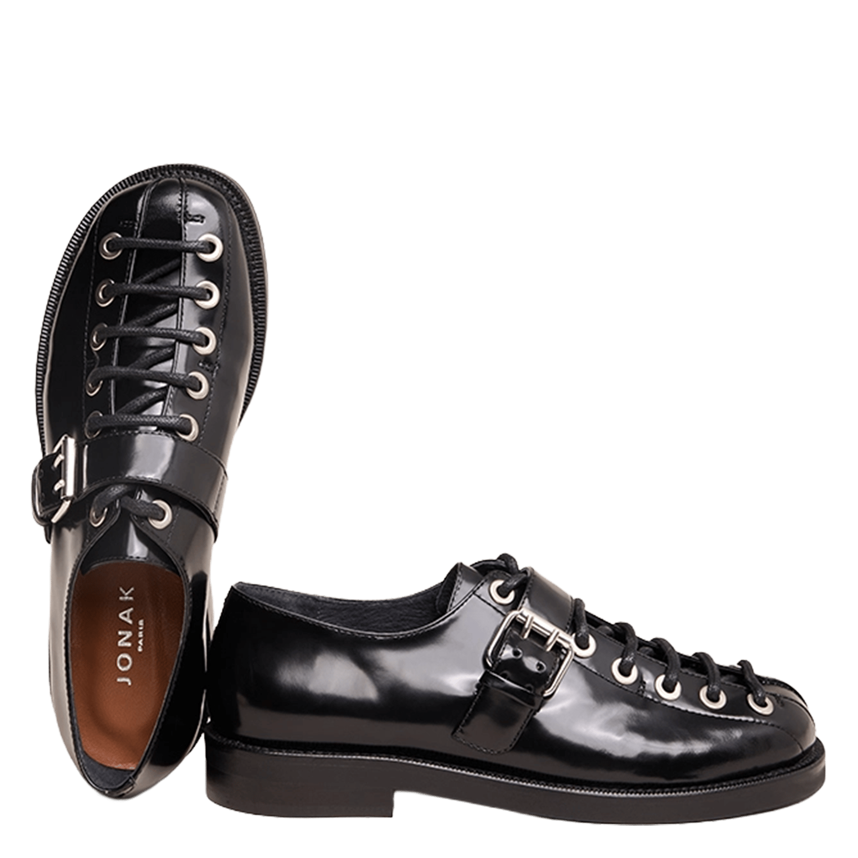 Mocassins à lacets en cuir dalix JONAK Noir
