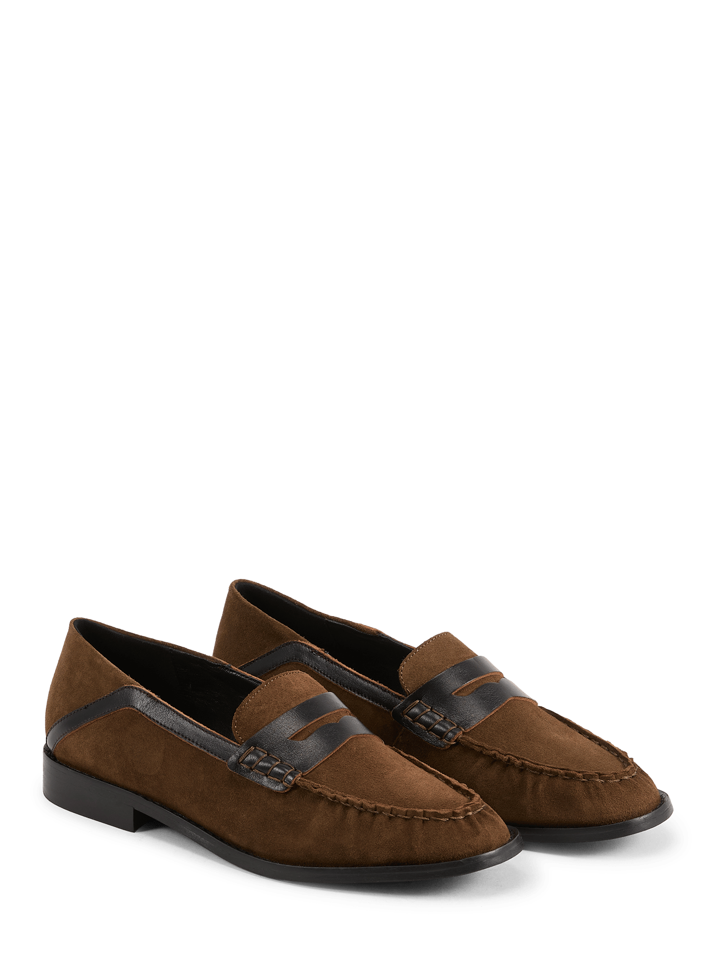 Mocassins CONSTANCE en cuir velours MAISON TOUFET Marron