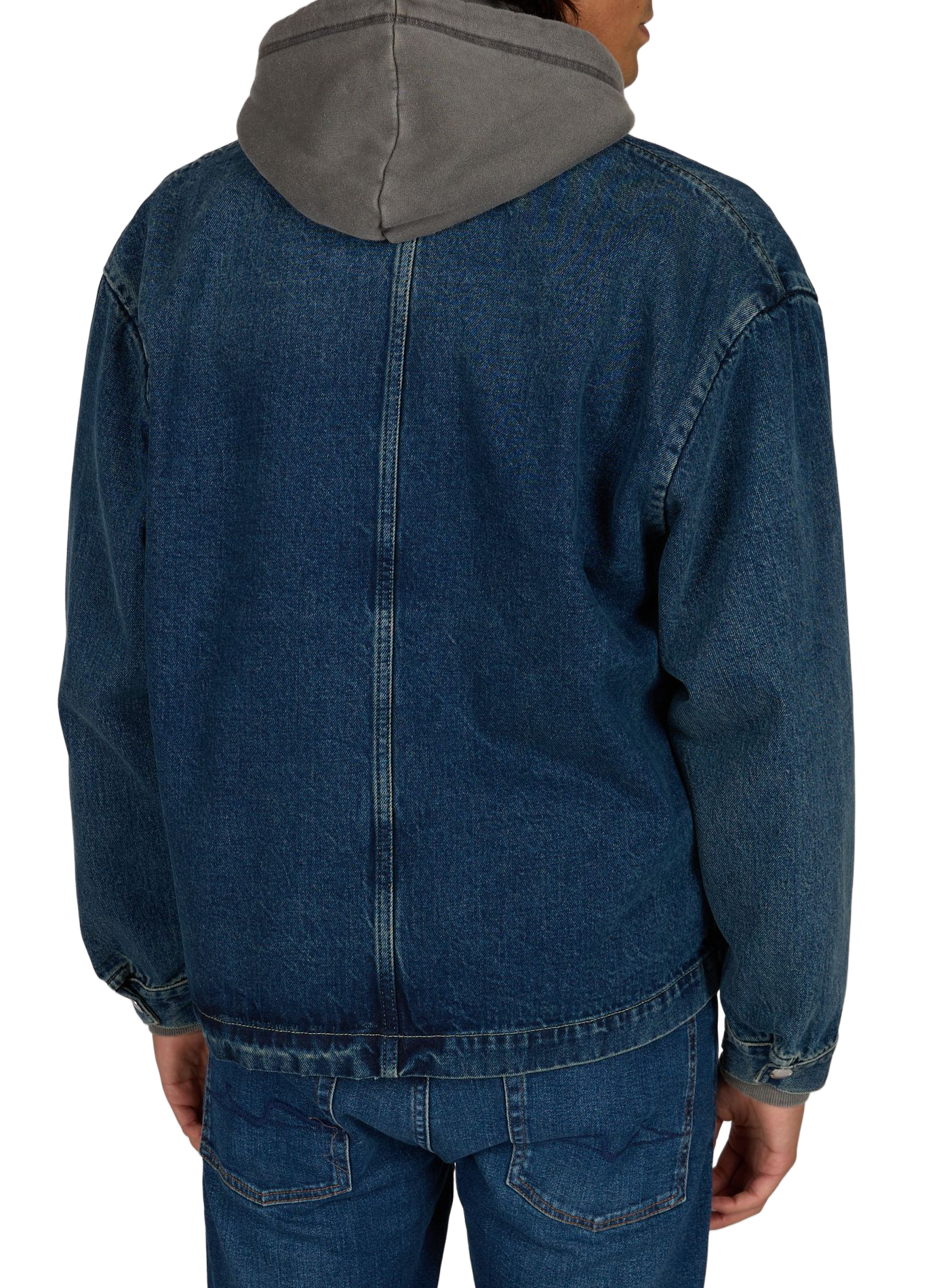 Gerade geschnittene Jacke aus Baumwoll-Denim 7 FOR ALL MANKIND Blau