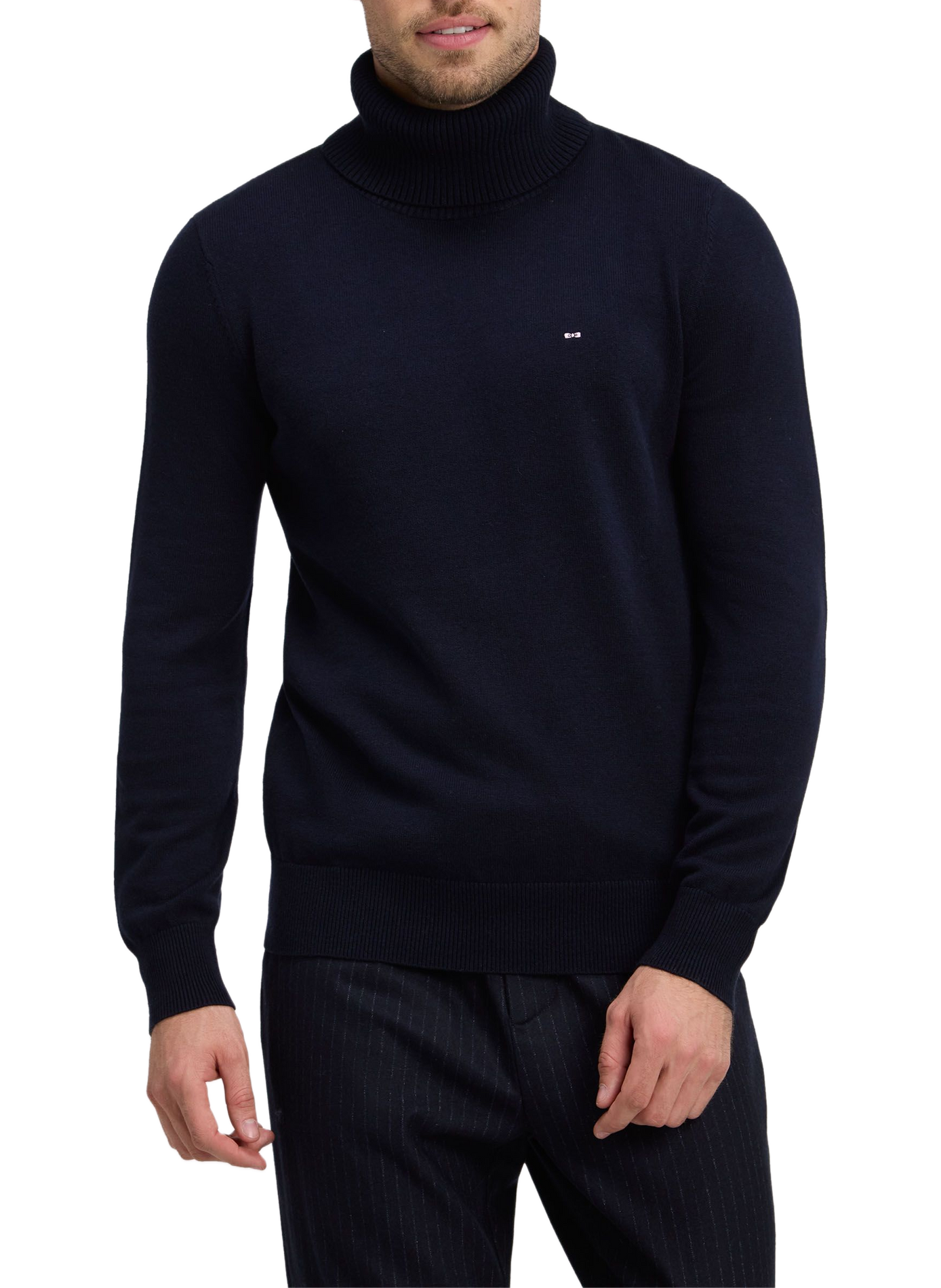 Wool and cotton knit sweater EDEN PARK Blue