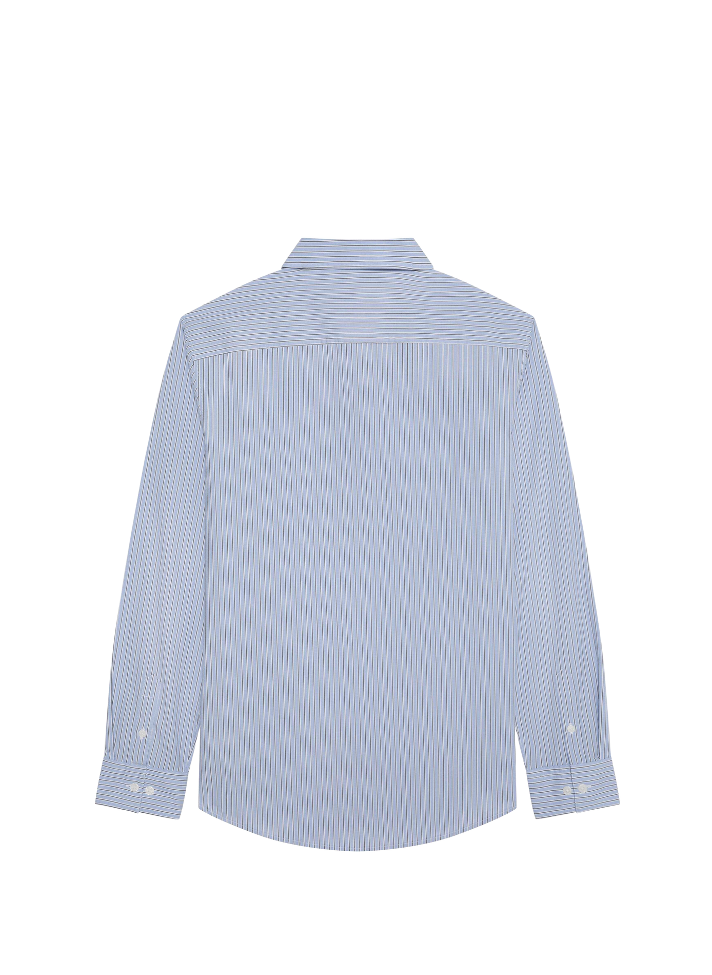 Chemise droite col boutonné rayé en coton CALVIN KLEIN Bleu