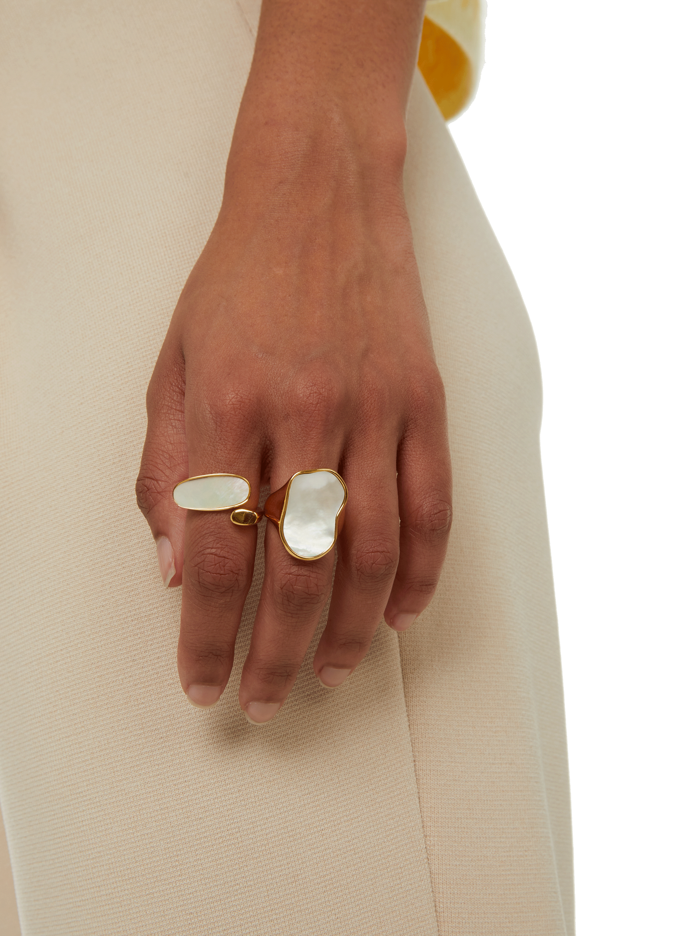 Pantalon en maille CRUSH COLLECTION Beige