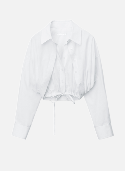 Short cotton shirt WhiteALEXANDER WANG 