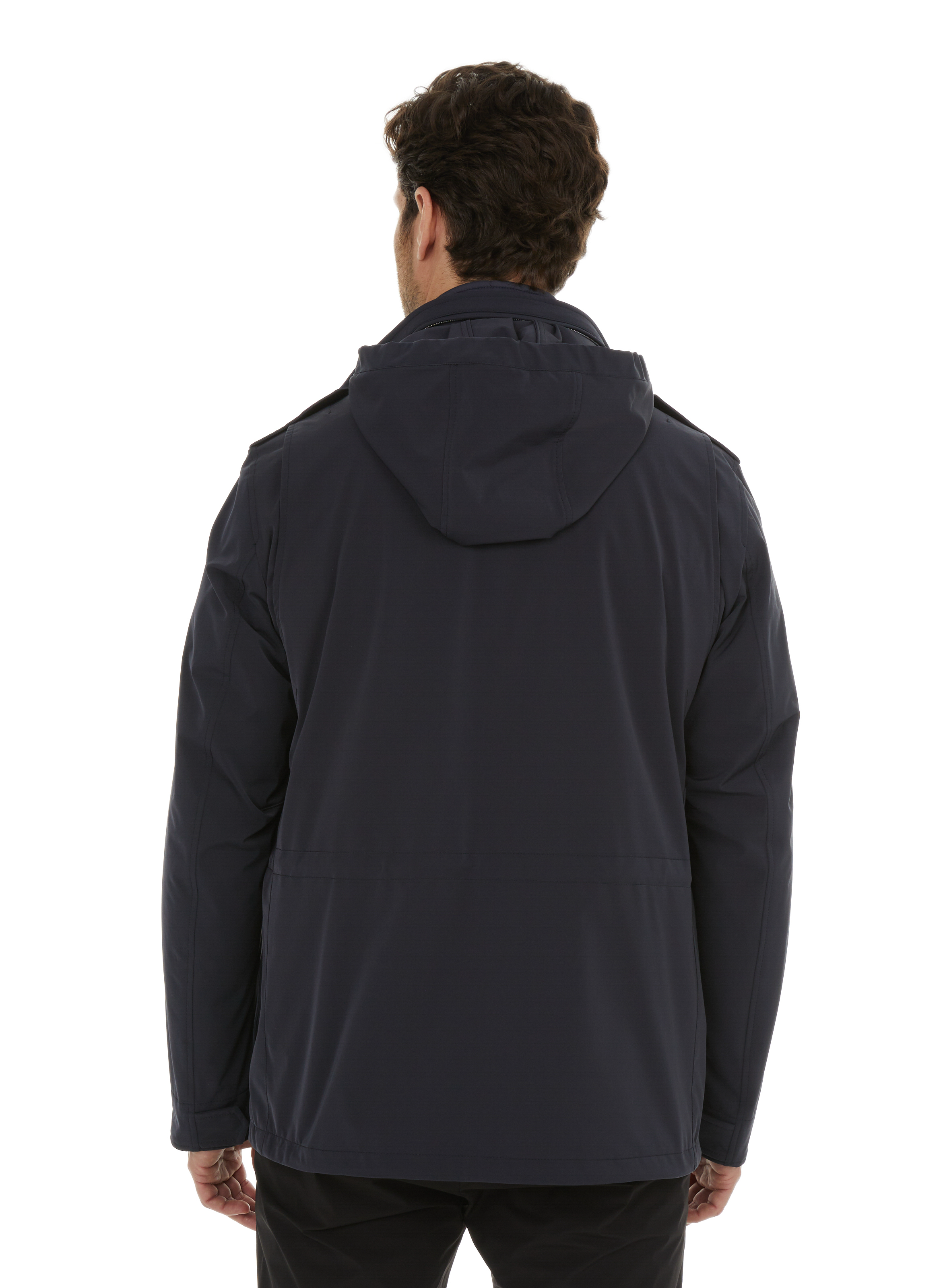 Hooded jacket HERNO Blue