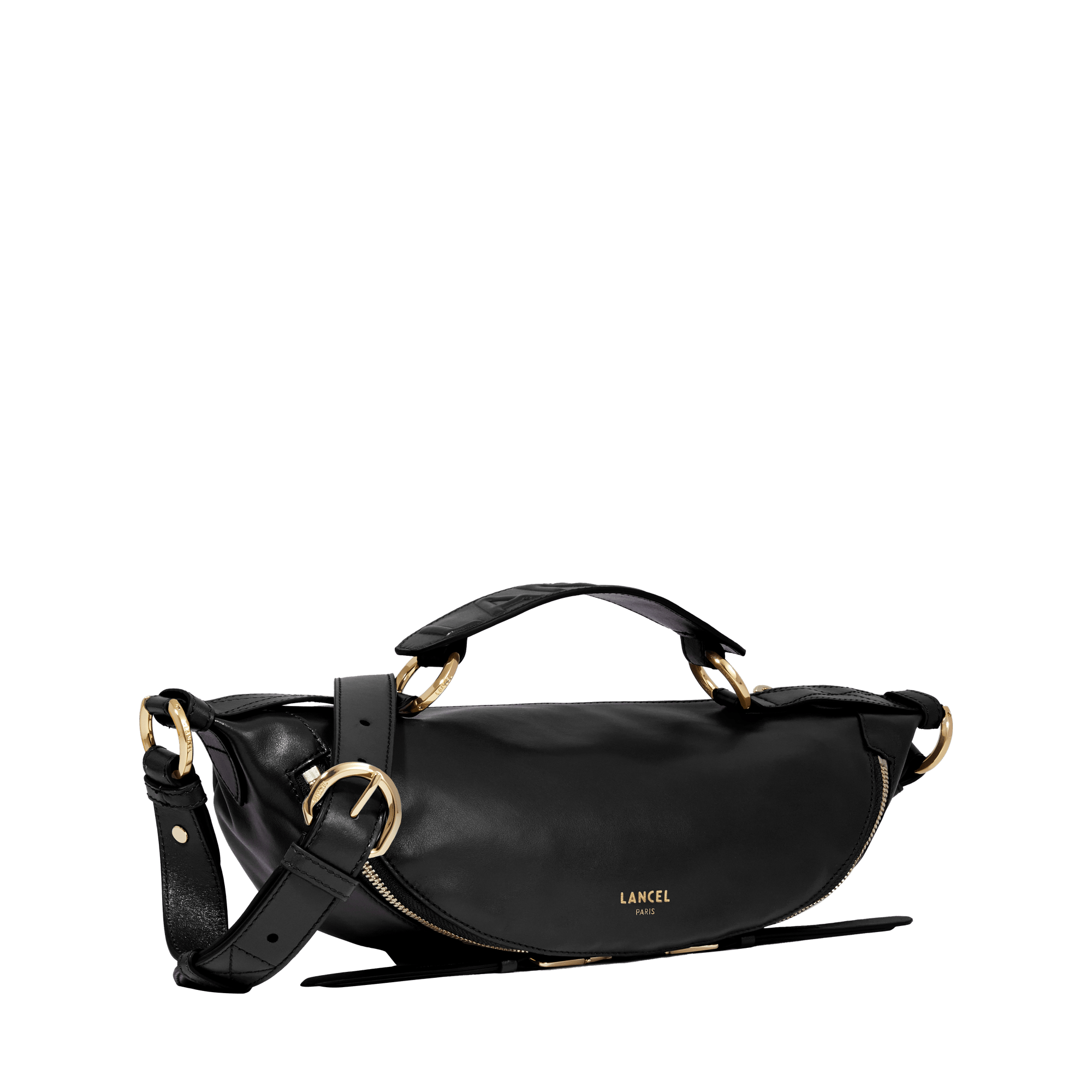 Sac porté croisé s - origami de lancel LANCEL Noir