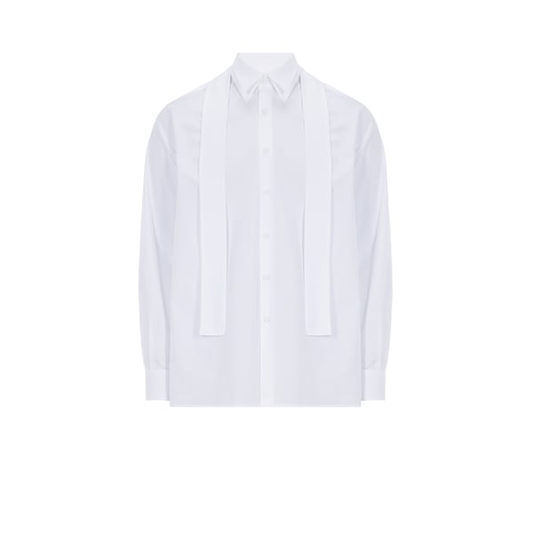 Prada Plain Cotton Shirt In White
