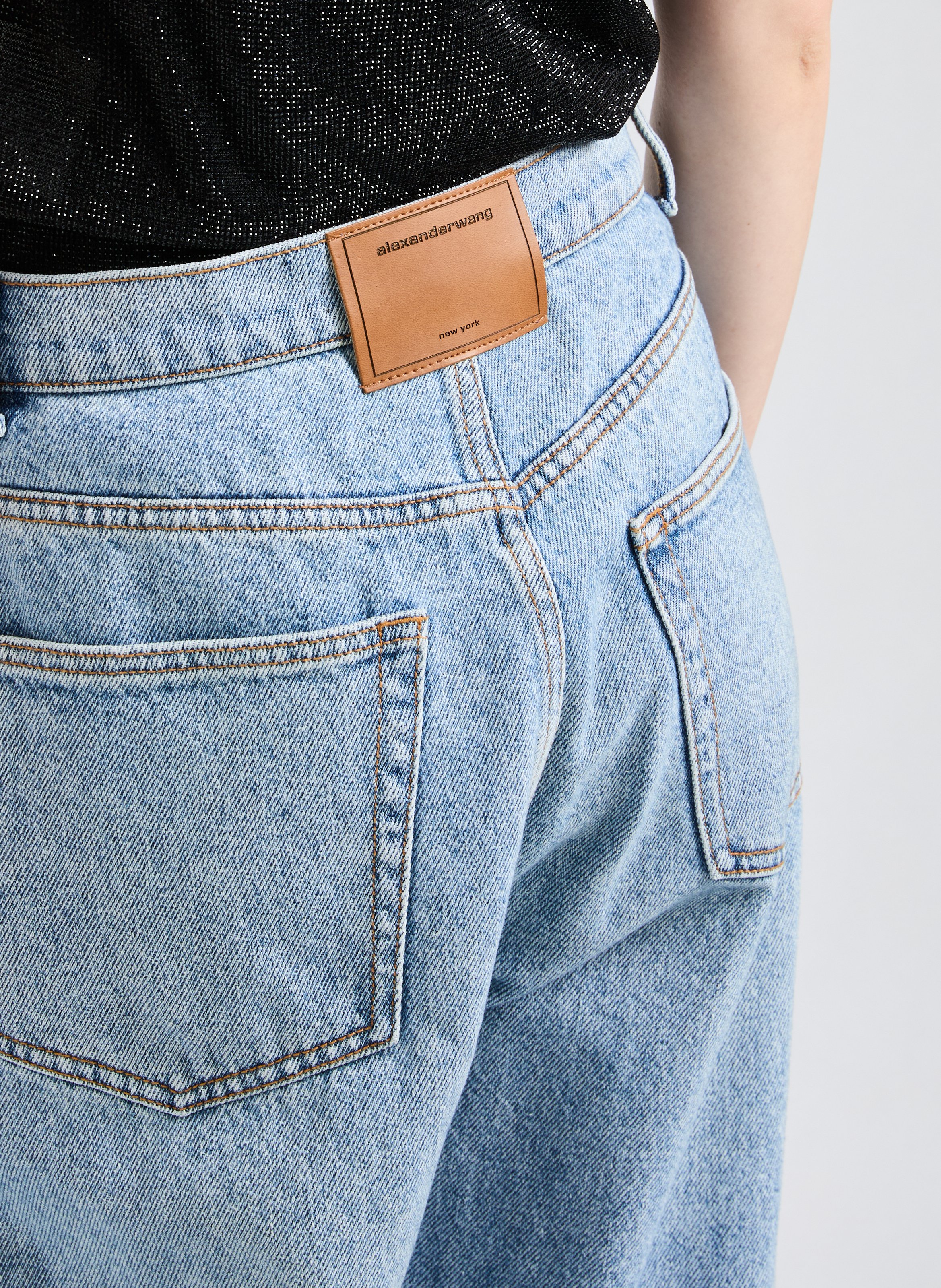 Jean oversize arrondi ALEXANDER WANG Bleu