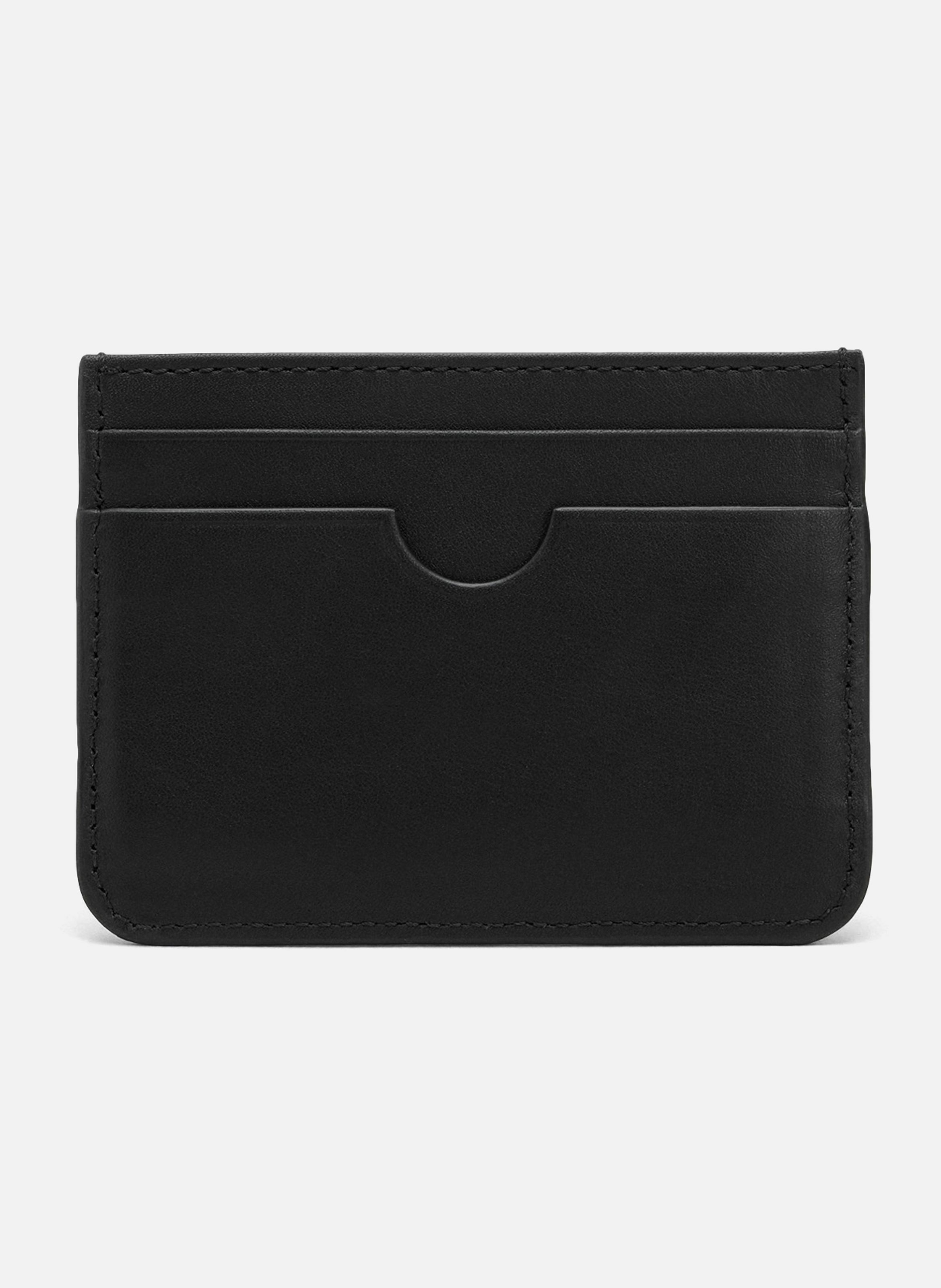 Porte-cartes ami de coeur unisexe en cuir de vachette AMI PARIS Noir