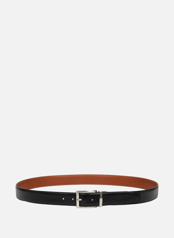 Small belt - Ceinture Cuir Lisse Homme Black by LANCASTER LANCASTER Small belt - Ceinture Cuir Lisse Homme Black