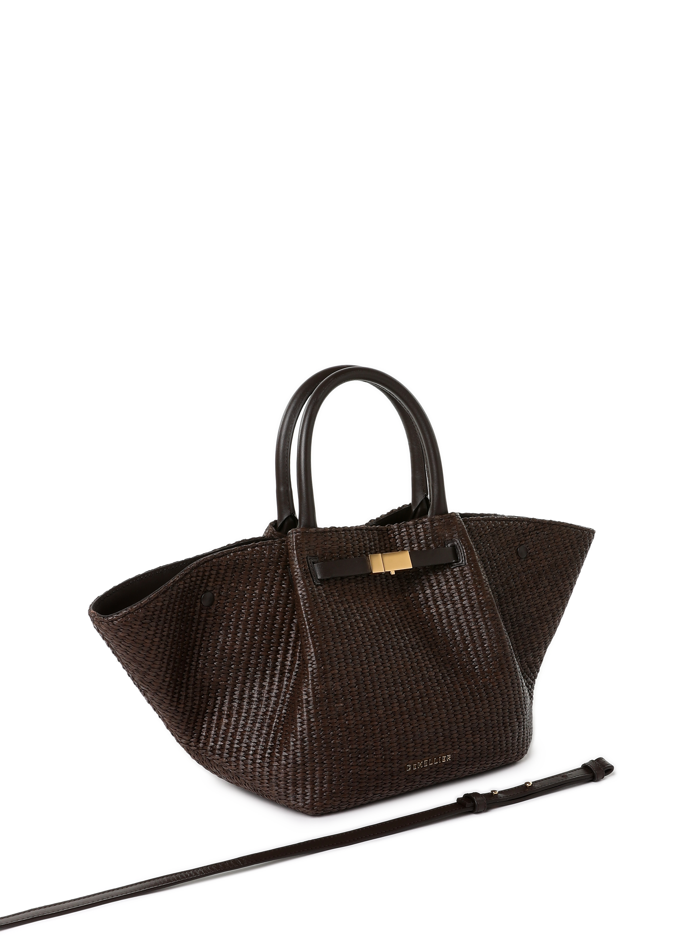 Sac à main Midi New York en Raphia DEMELLIER LONDON Noir