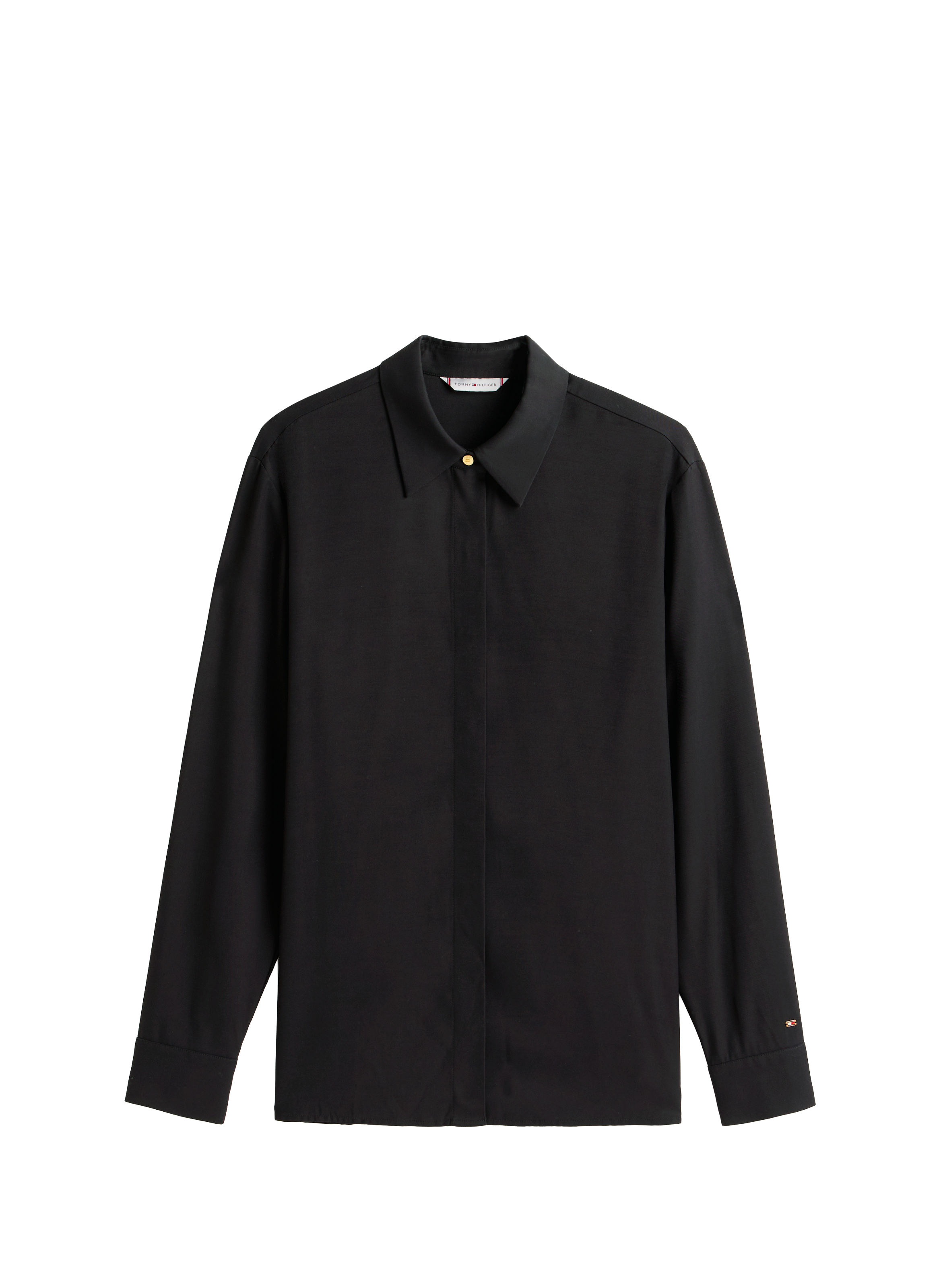Chemise coupe standard à patte invisible TOMMY HILFIGER Noir
