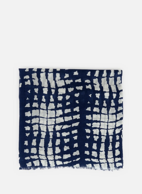 Foulard en laine Bleu by AU PRINTEMPS PARIS AU PRINTEMPS PARIS Foulard en laine Bleu