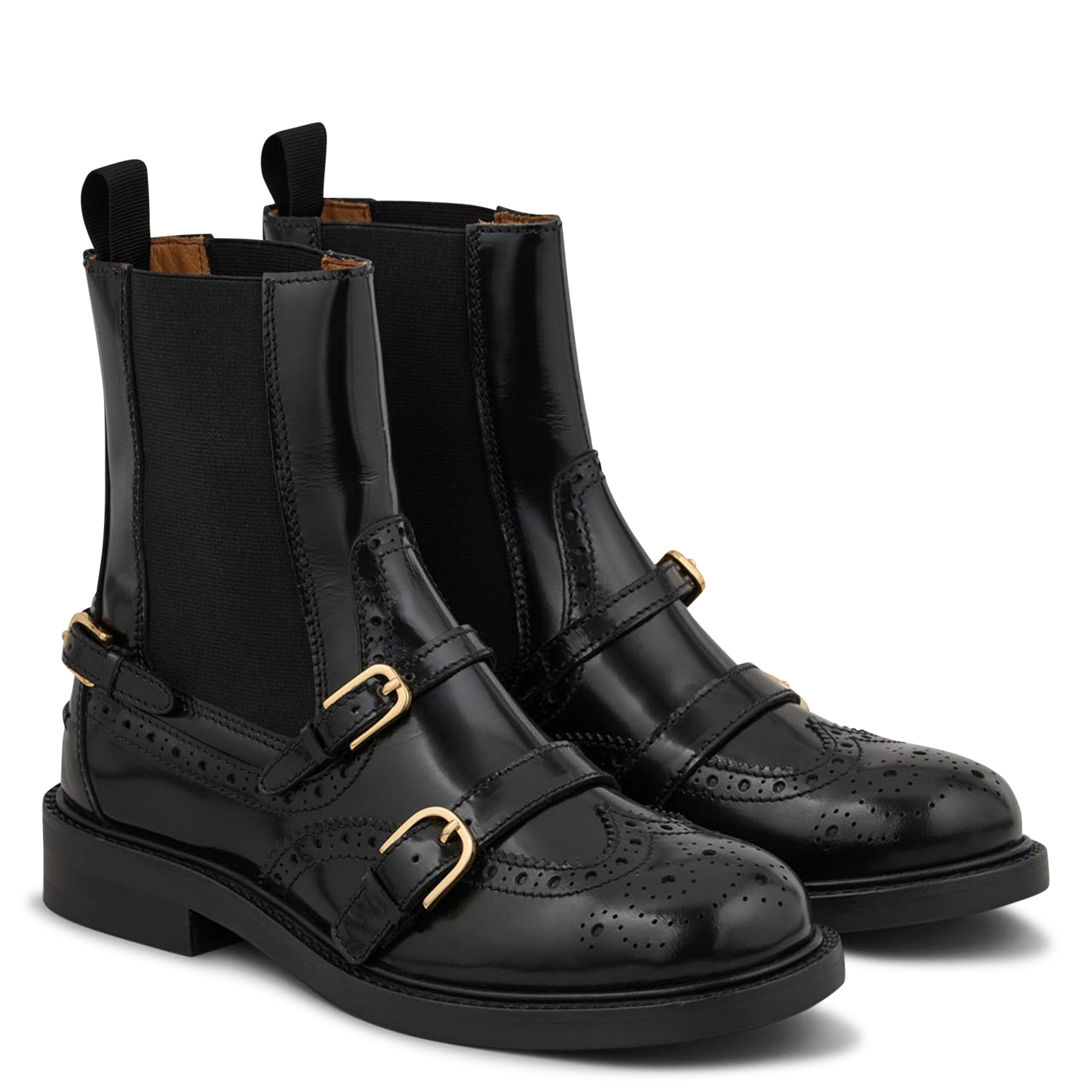 Bottines en cuir SANDRO Noir