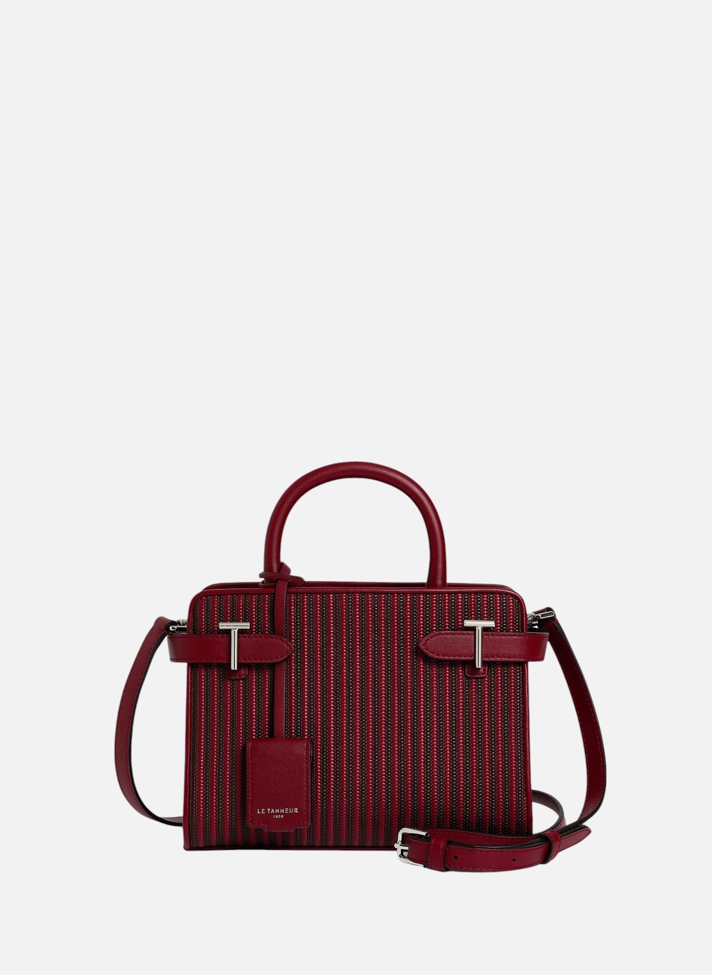 Petit sac à main emilie en cuir tressé LE TANNEUR Rouge