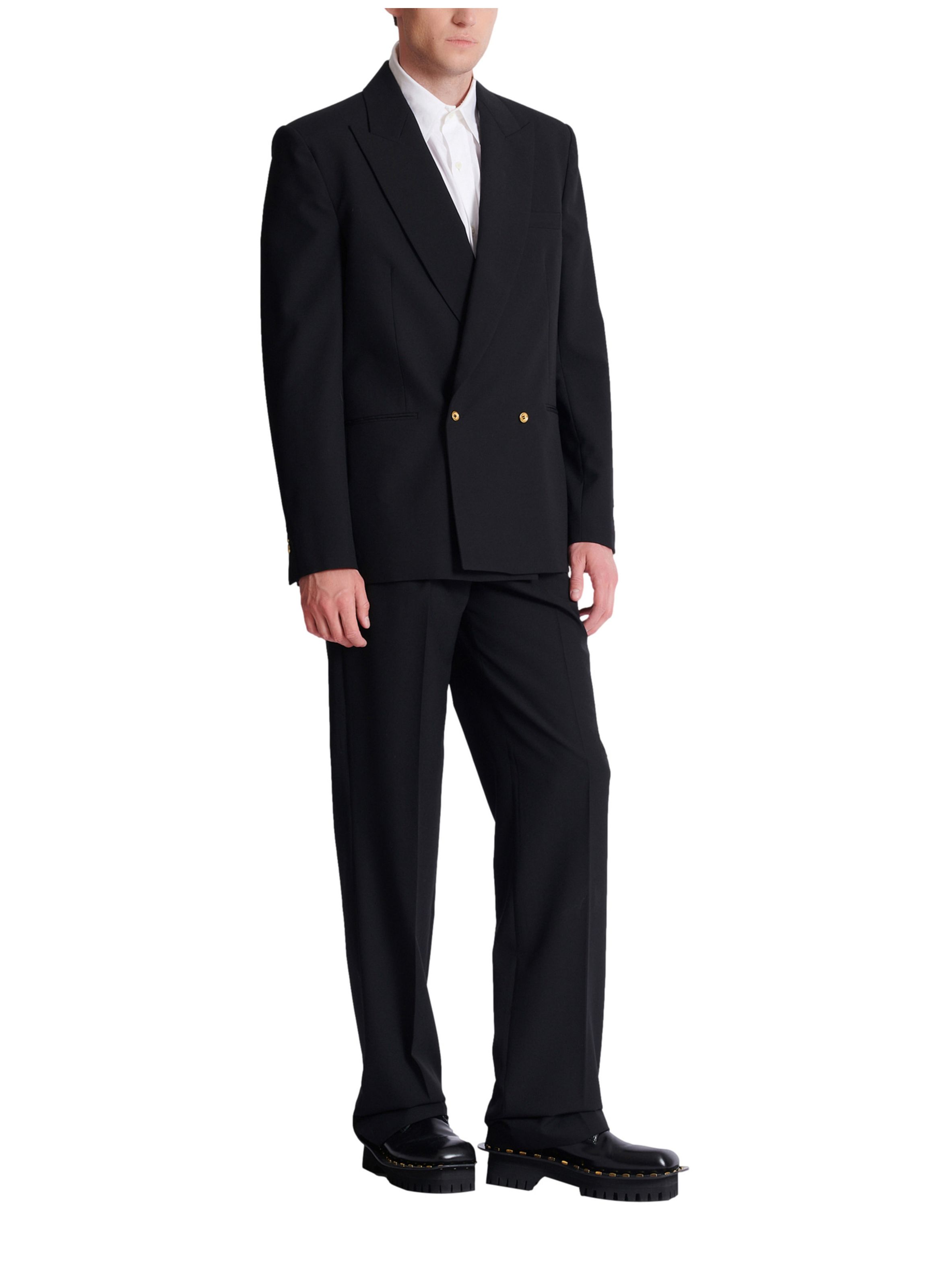 Blazer 2 boutons en laine BALMAIN Noir