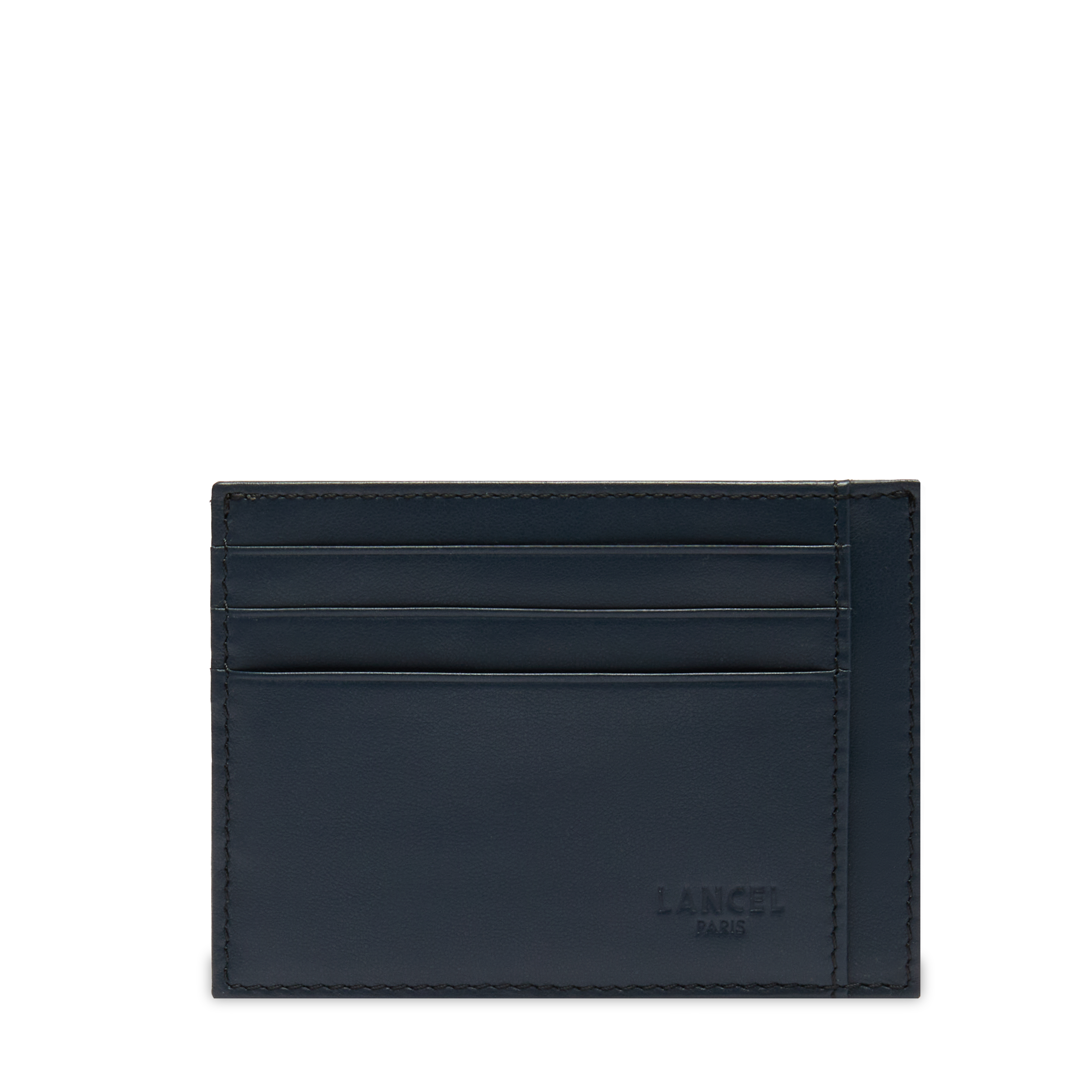 Porte-cartes léon de lancel en cuir LANCEL Bleu