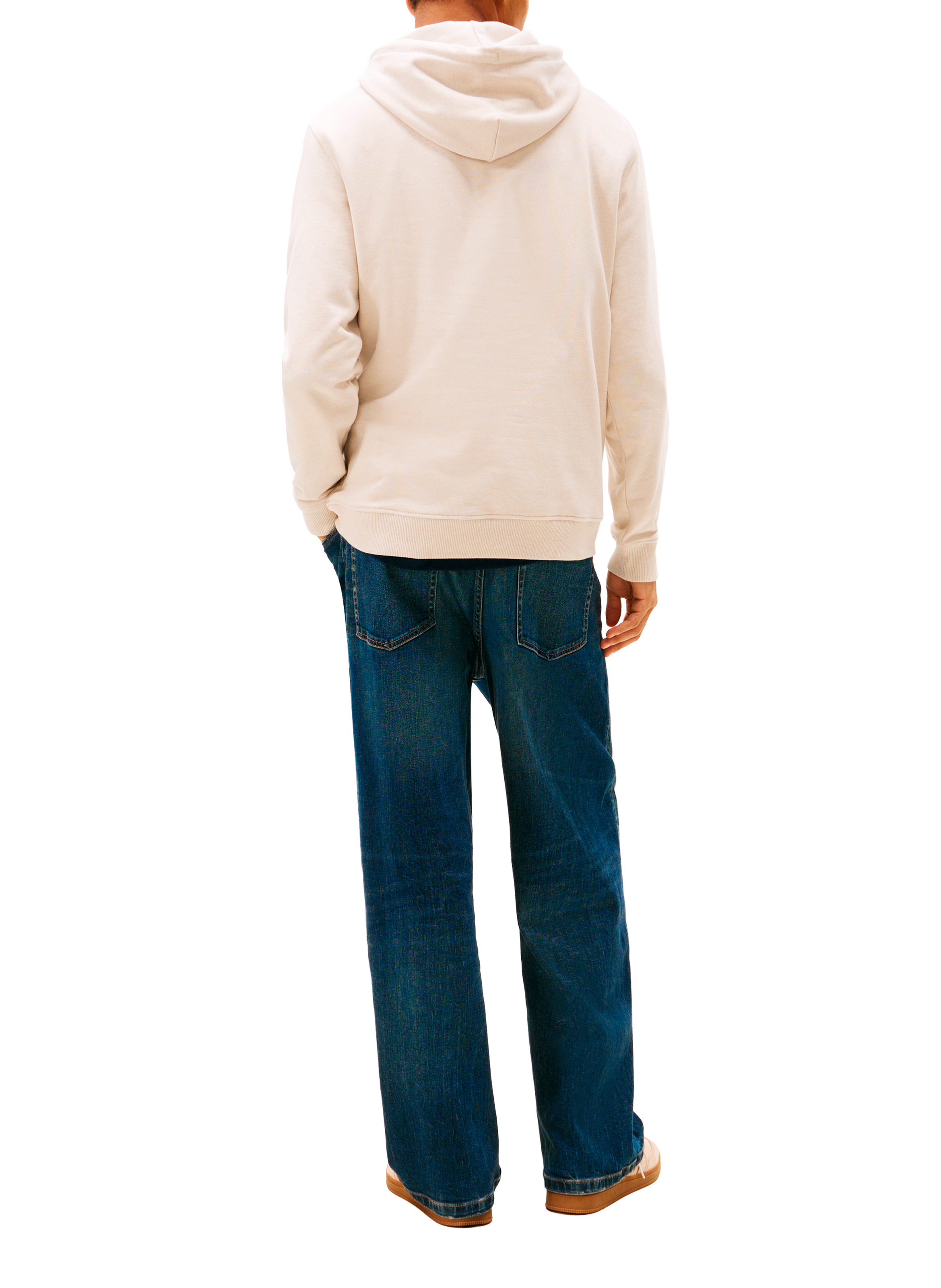 Hoodie with embroidered logo TOMMY HILFIGER Beige