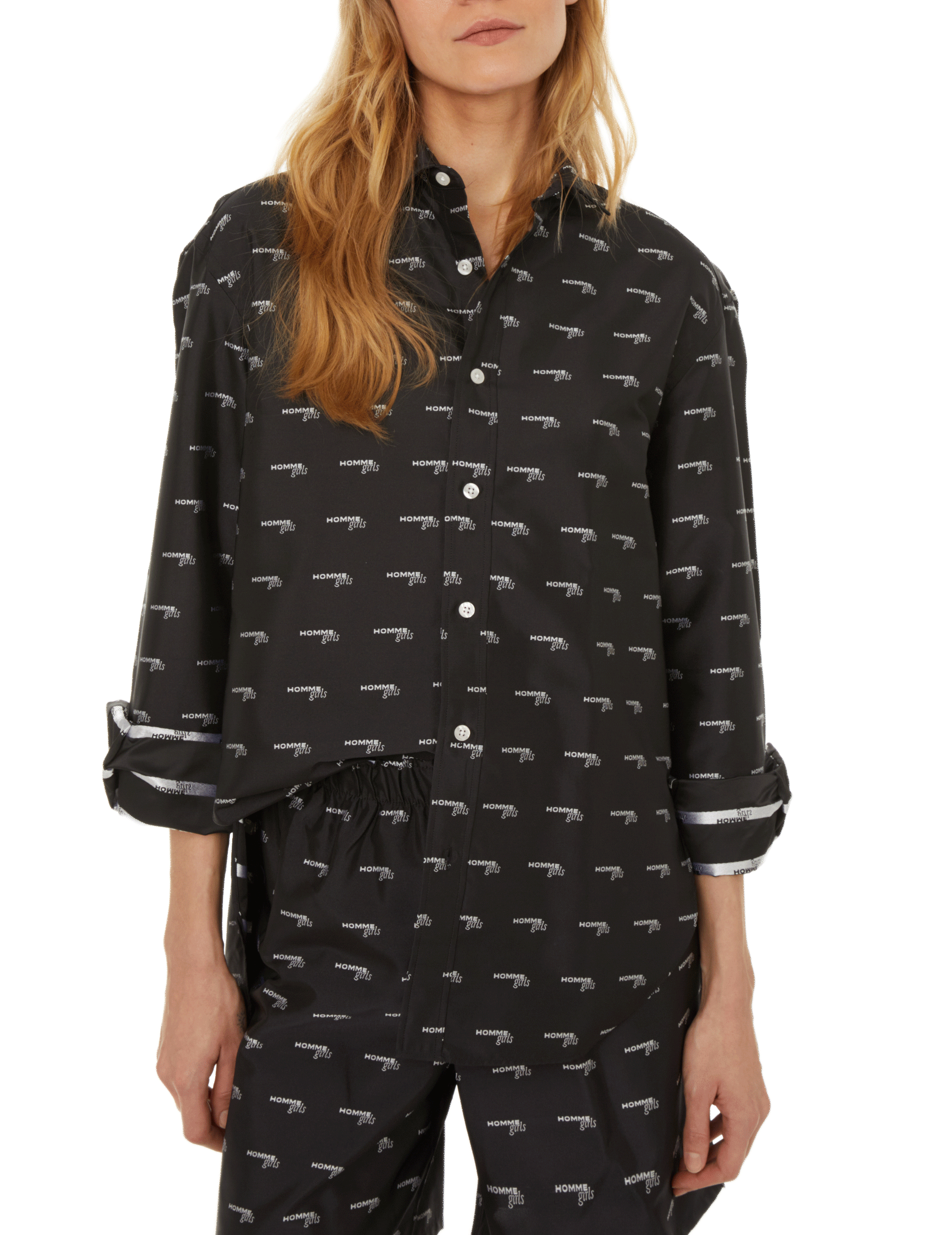 Oversize tie-neck Blouse HOMMEGIRLS Multicolour