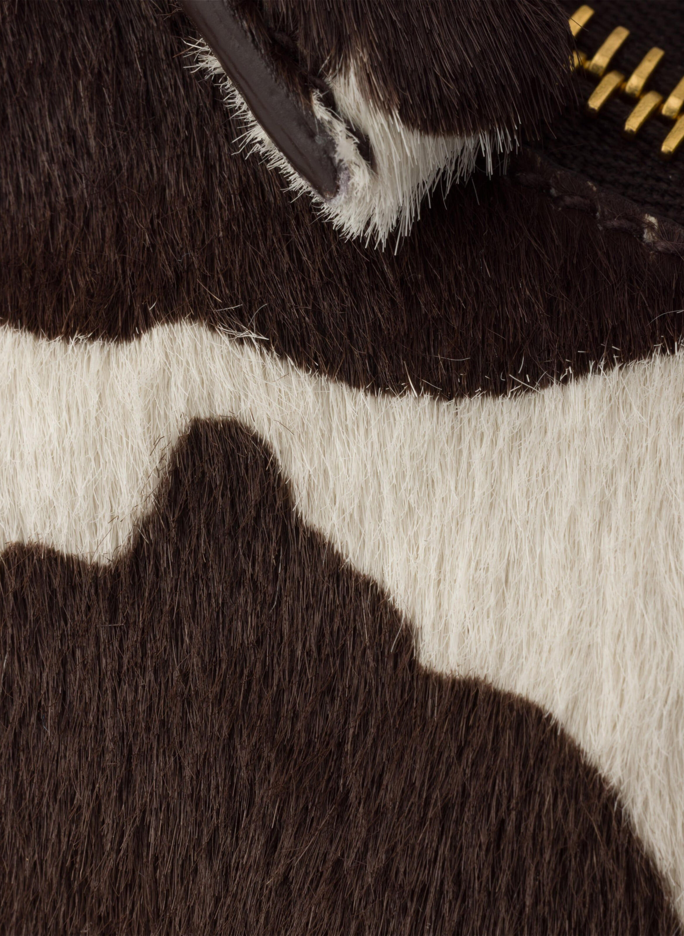 Mini sac porté épaule en cuir imprimé prada arqué PRADA Blanc