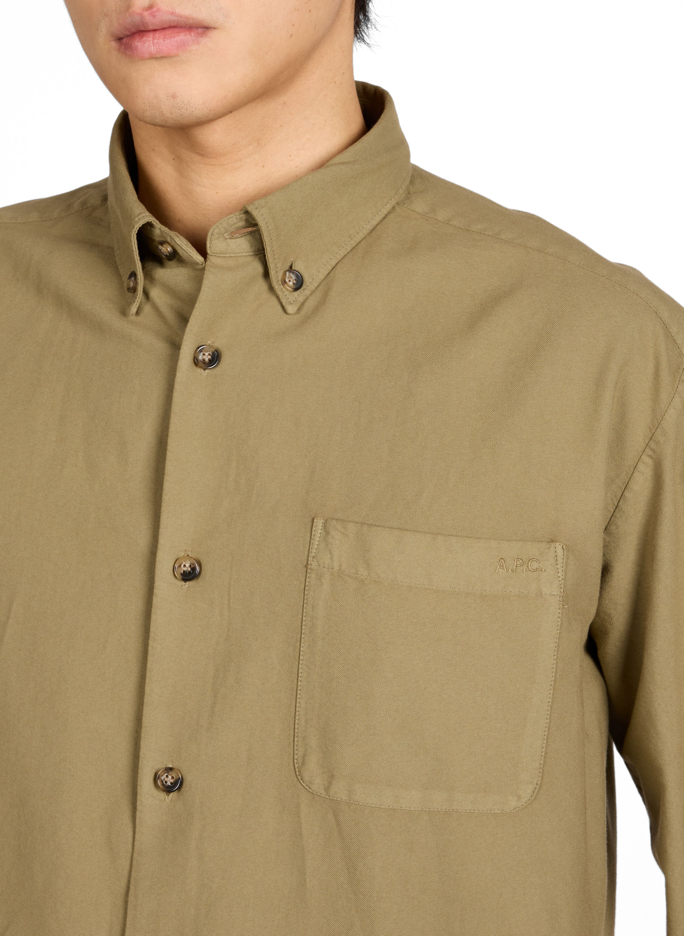  Cotton shirt A.P.C. Green