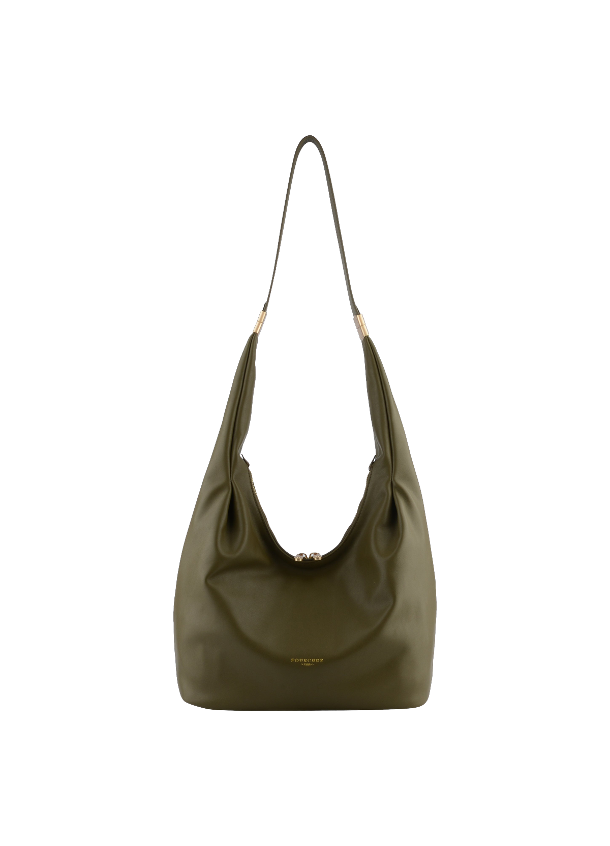 Arche | sac besace hobo en cuir de vachette POURCHET Kaki