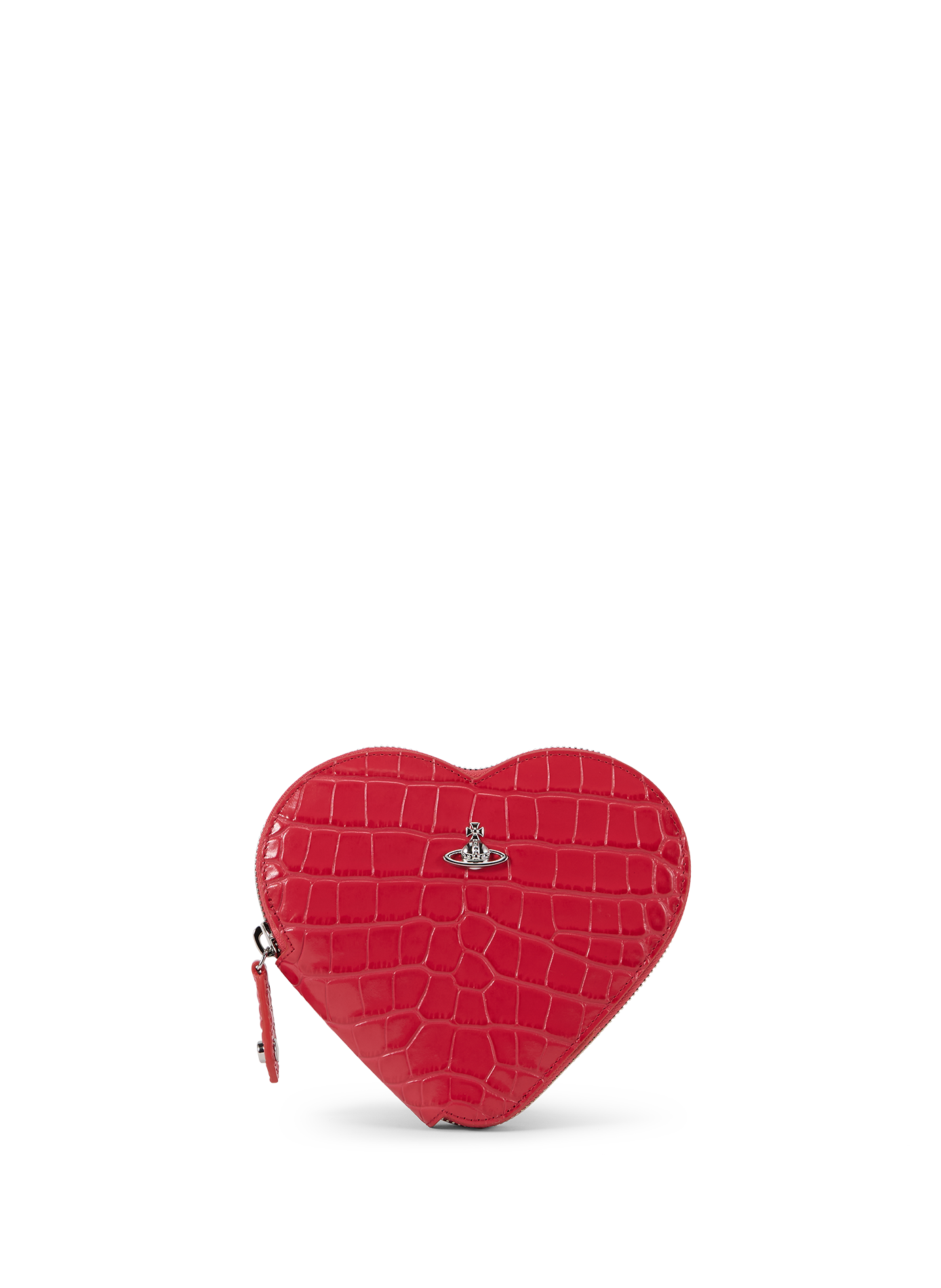 Sac Heart effet peau de crocodile en cuir VIVIENNE WESTWOOD Rose