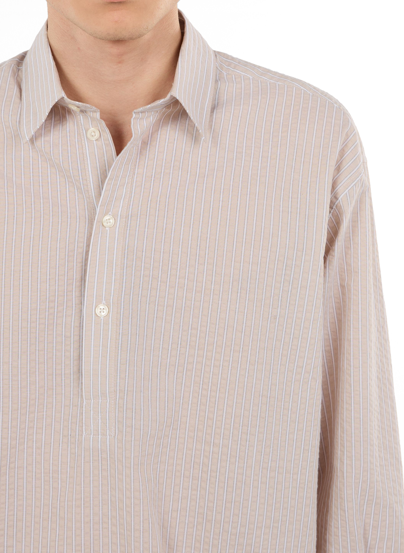Shirt with classic collar in cotton SAISON 1865 Beige