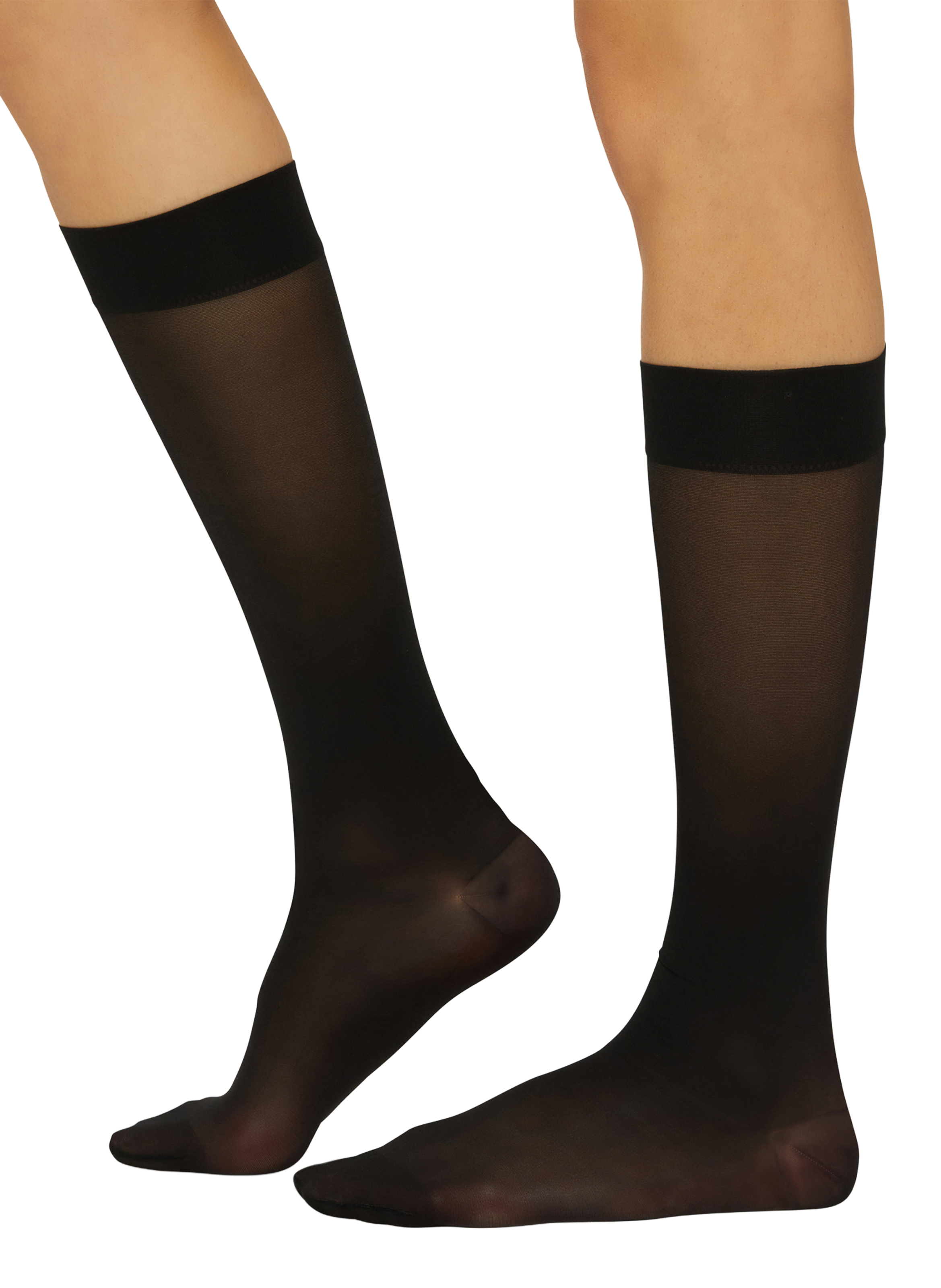 Mi-bas semi-transparents Pure Energy 30 leg vitalizer WOLFORD Noir