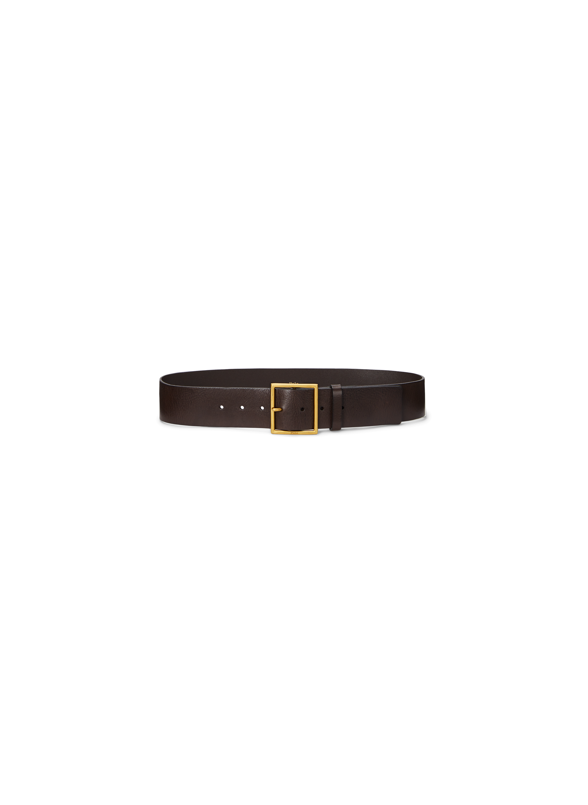 Adjustable belt with leather buckle POLO RALPH LAUREN Brown
