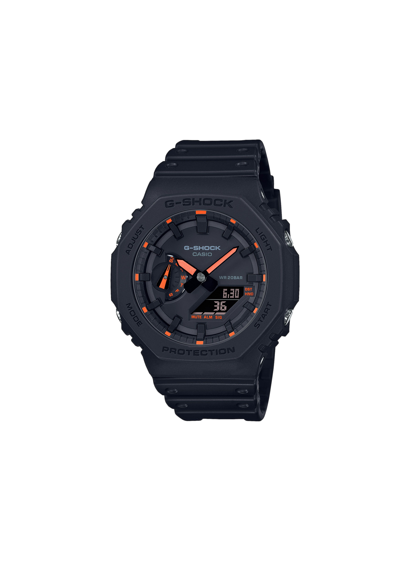 Montre chrono en résine CASIO Noir