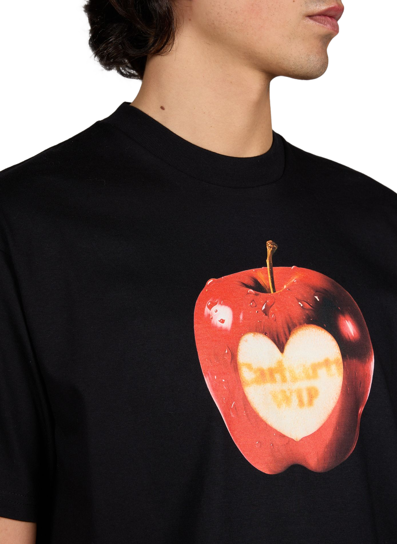 Cotton apple logo printed t-shirt CARHARTT WIP Black