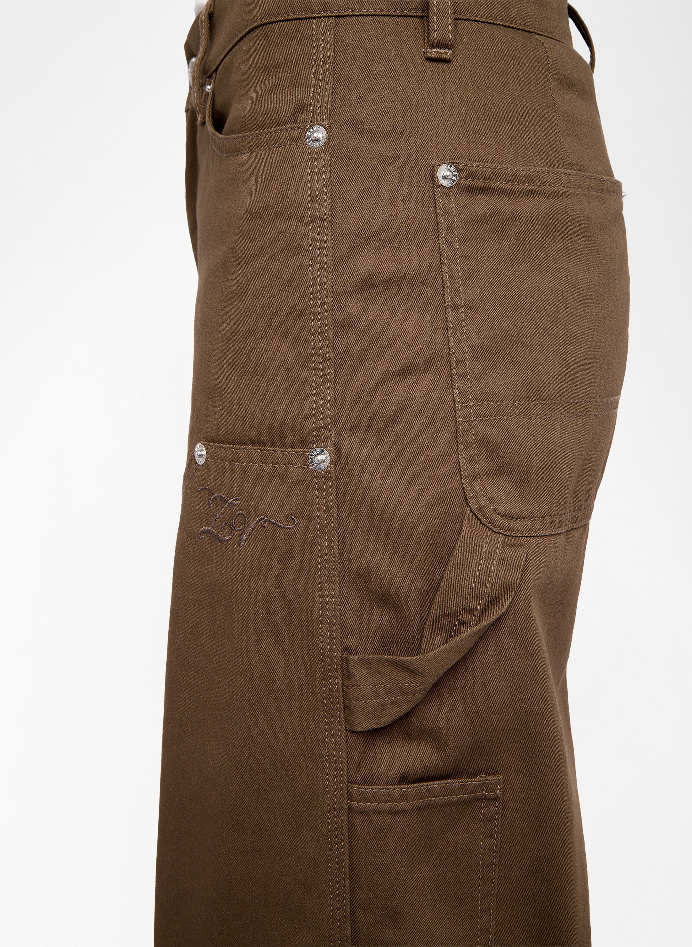 Pantalon droit en coton perya ZADIG&VOLTAIRE Vert