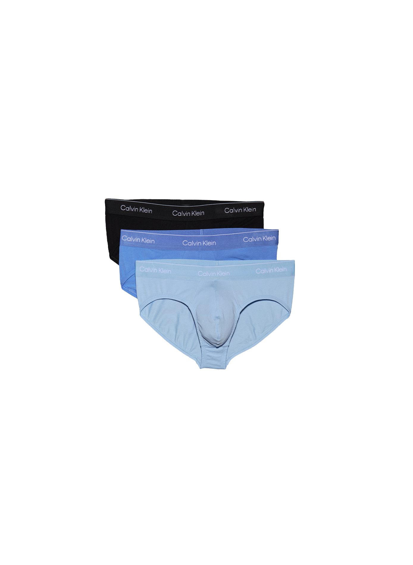 Set von 3 einfarbigen Slips aus Baumwollmischung CALVIN KLEIN Mehrfarbig