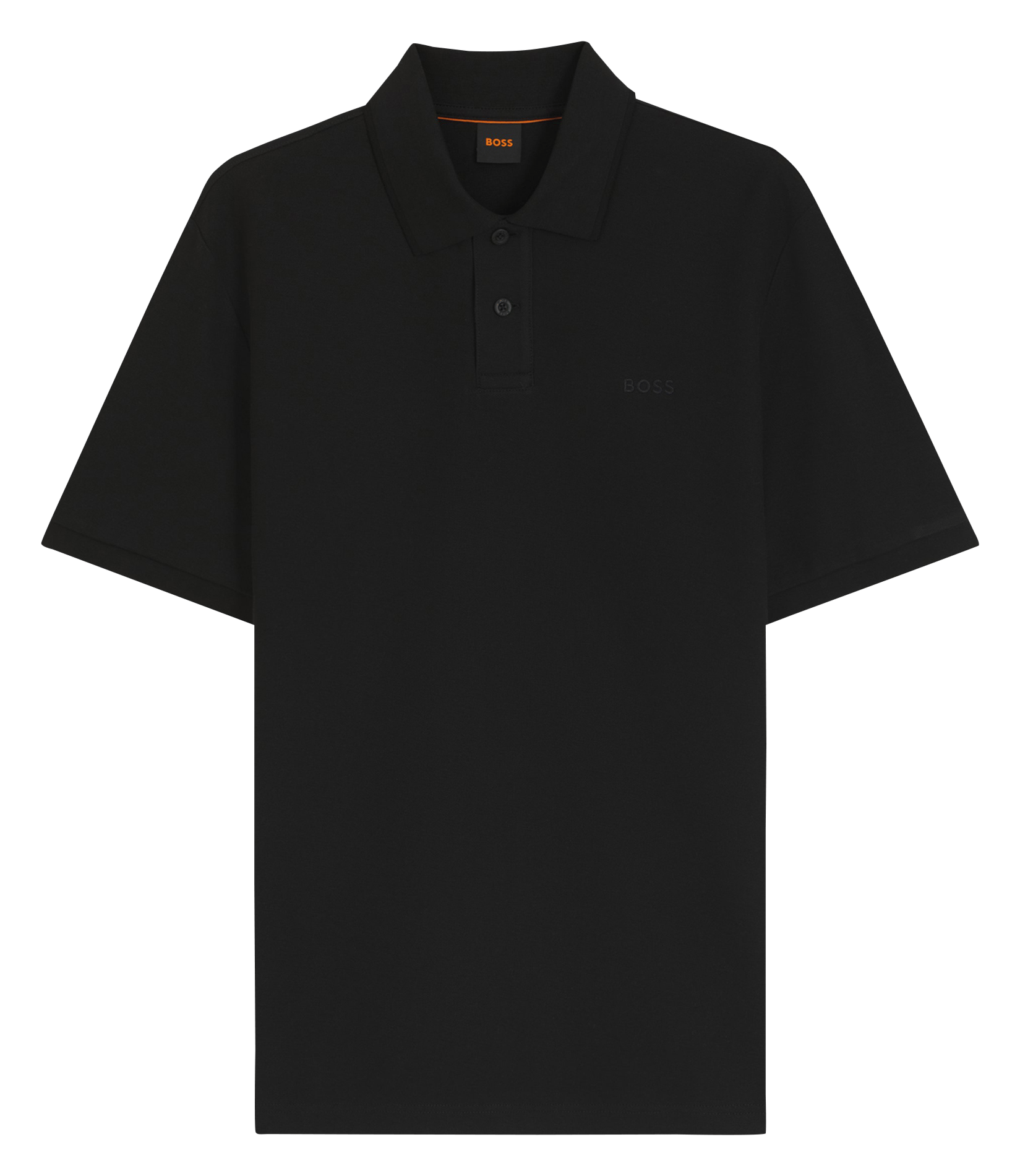 Polo regular-fit en coton BOSS Noir