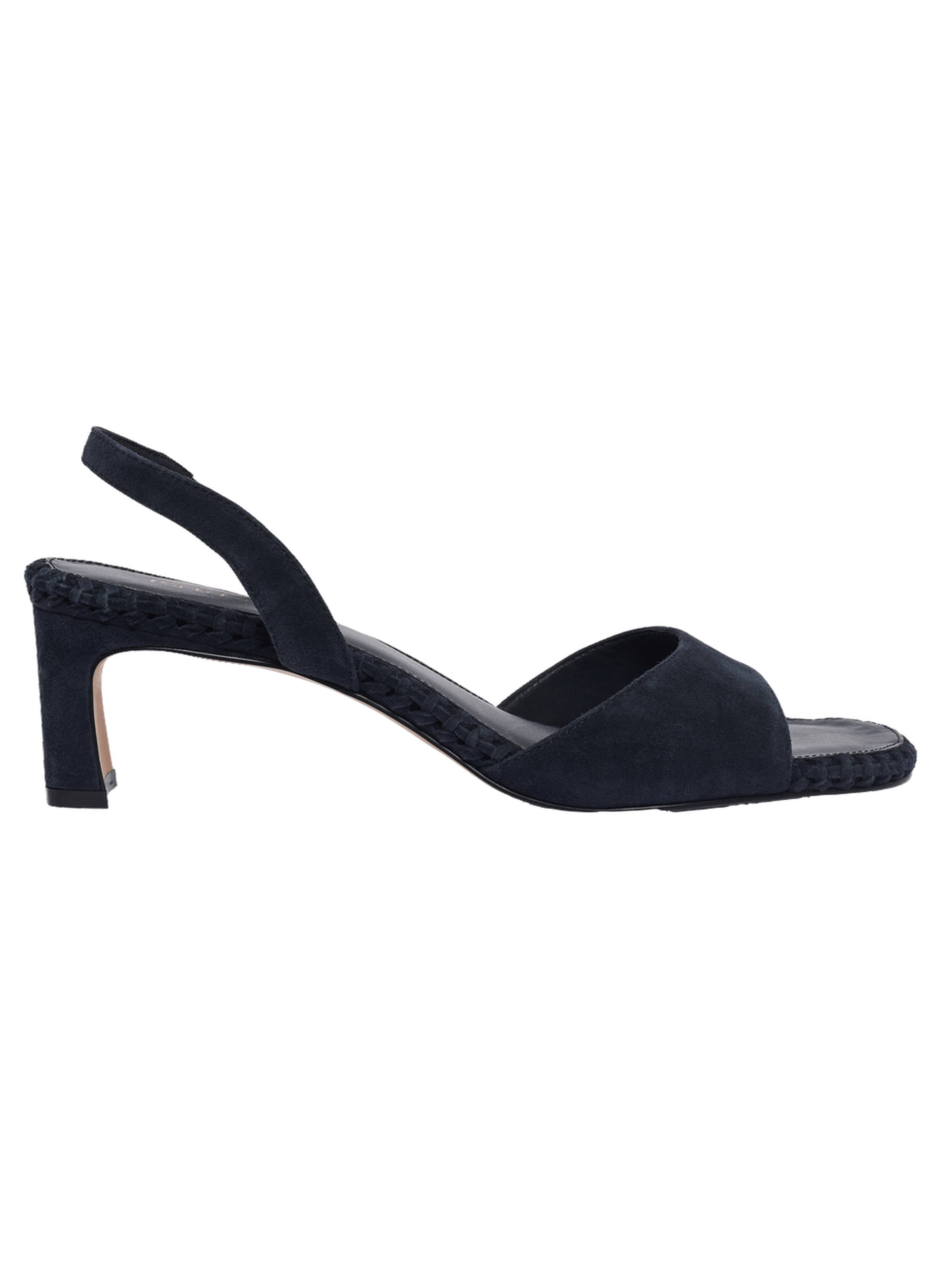 Sandales à talon en cuir velours - alya | Bleu PABLO Femme