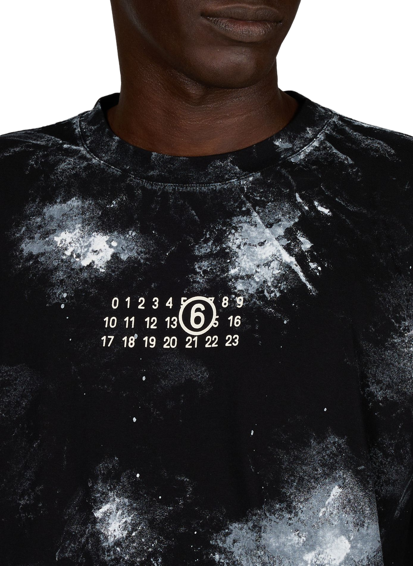 Spot-print cotton T-shirt MAISON MARGIELA Black