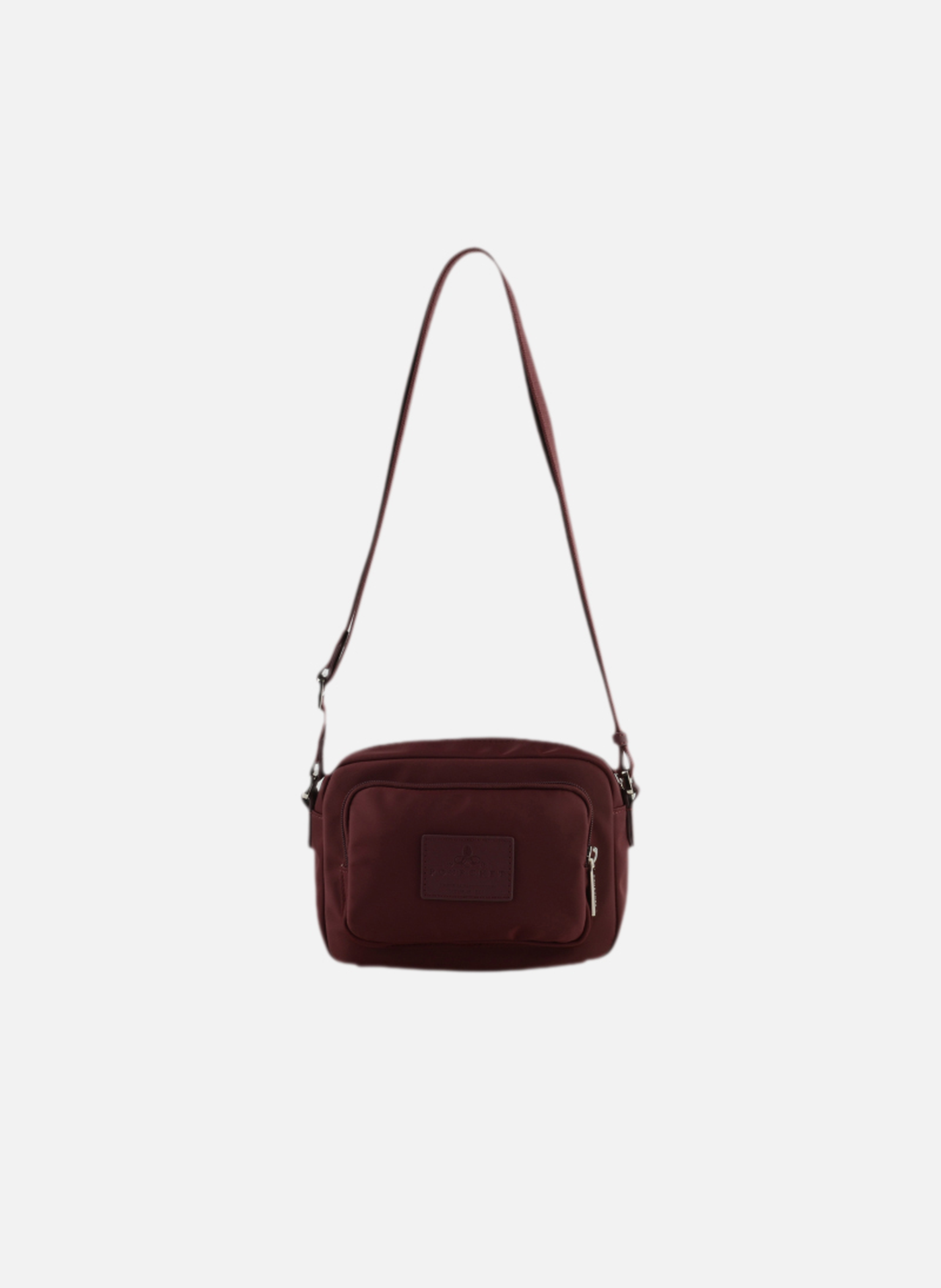 Escale | sac porté travers en toile garnie cuir POURCHET Rouge