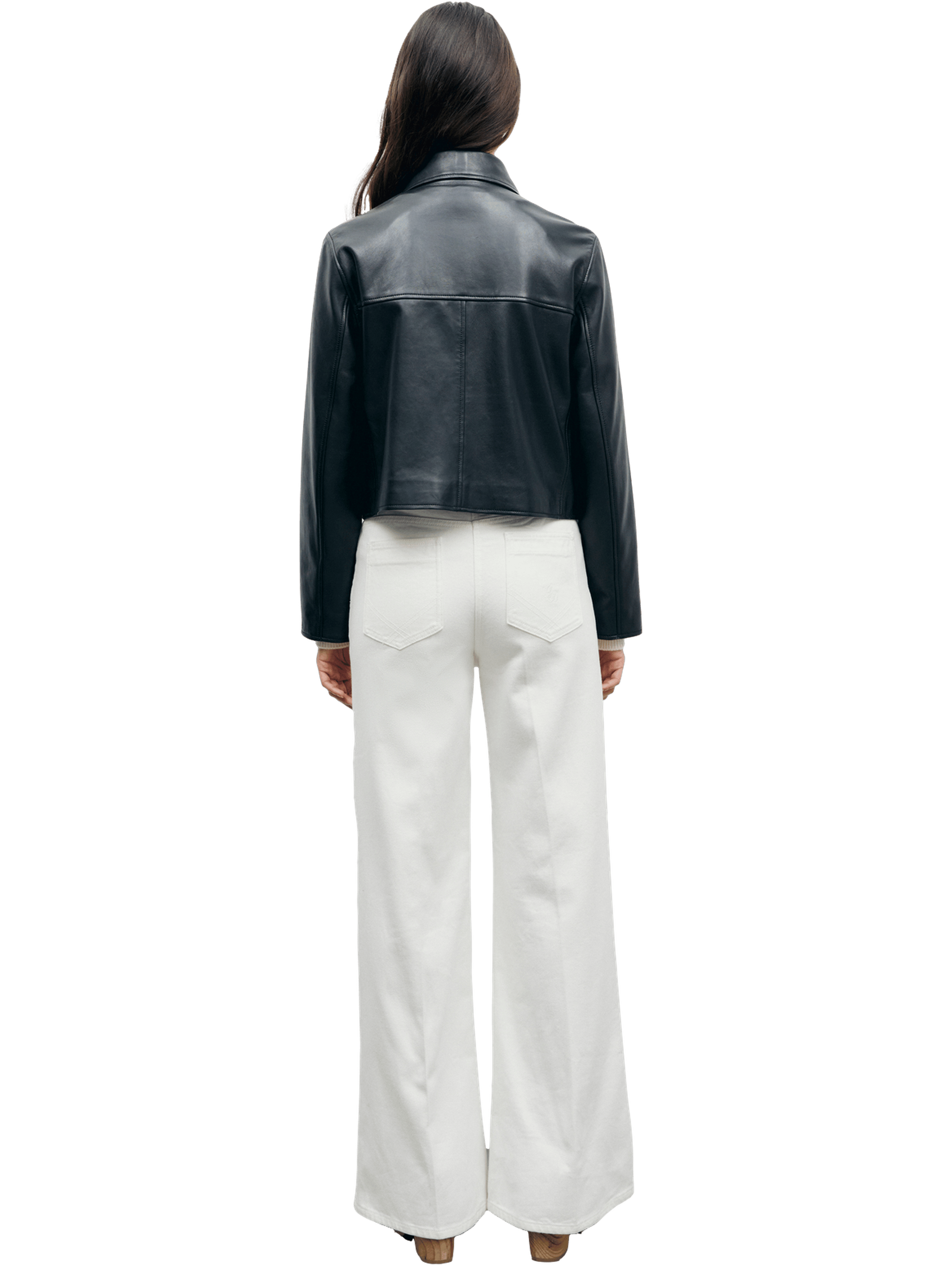 Veste courte en cuir vieilli - petra GERARD DAREL Noir