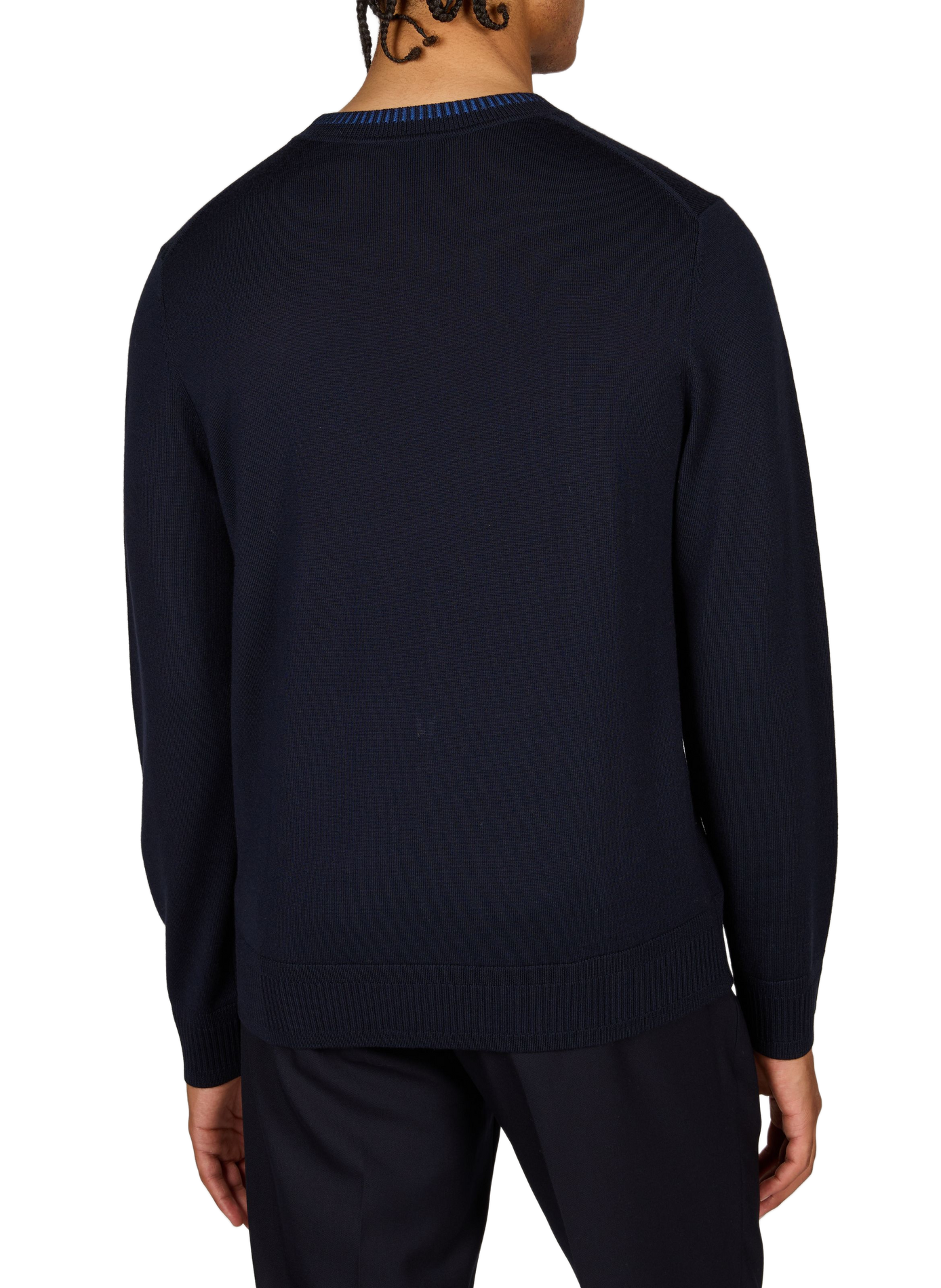 Fine round-neck wool sweater PAUL SMITH Blue