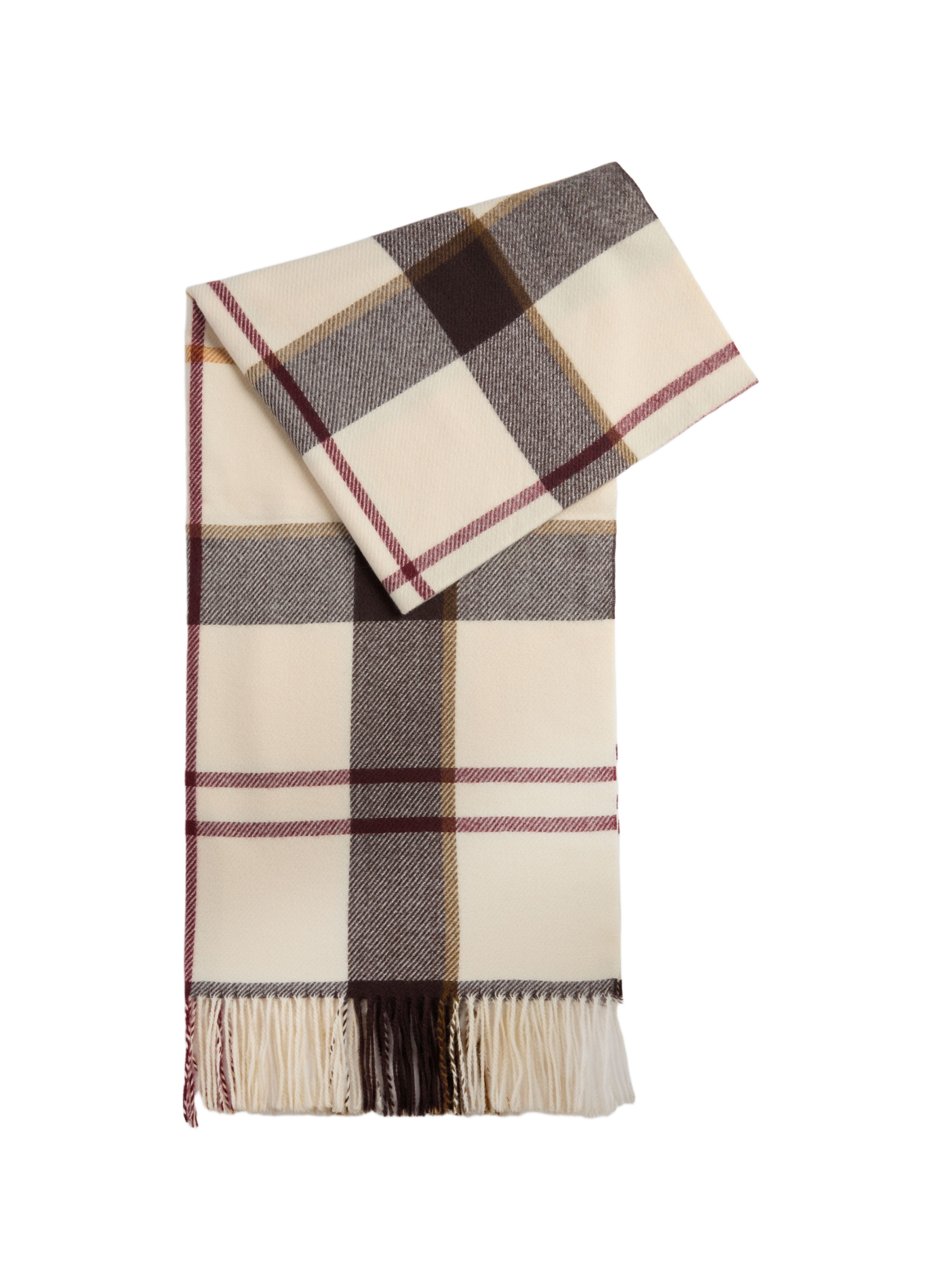 Checked Plaid Fringed Scarf BARBOUR Multicolour