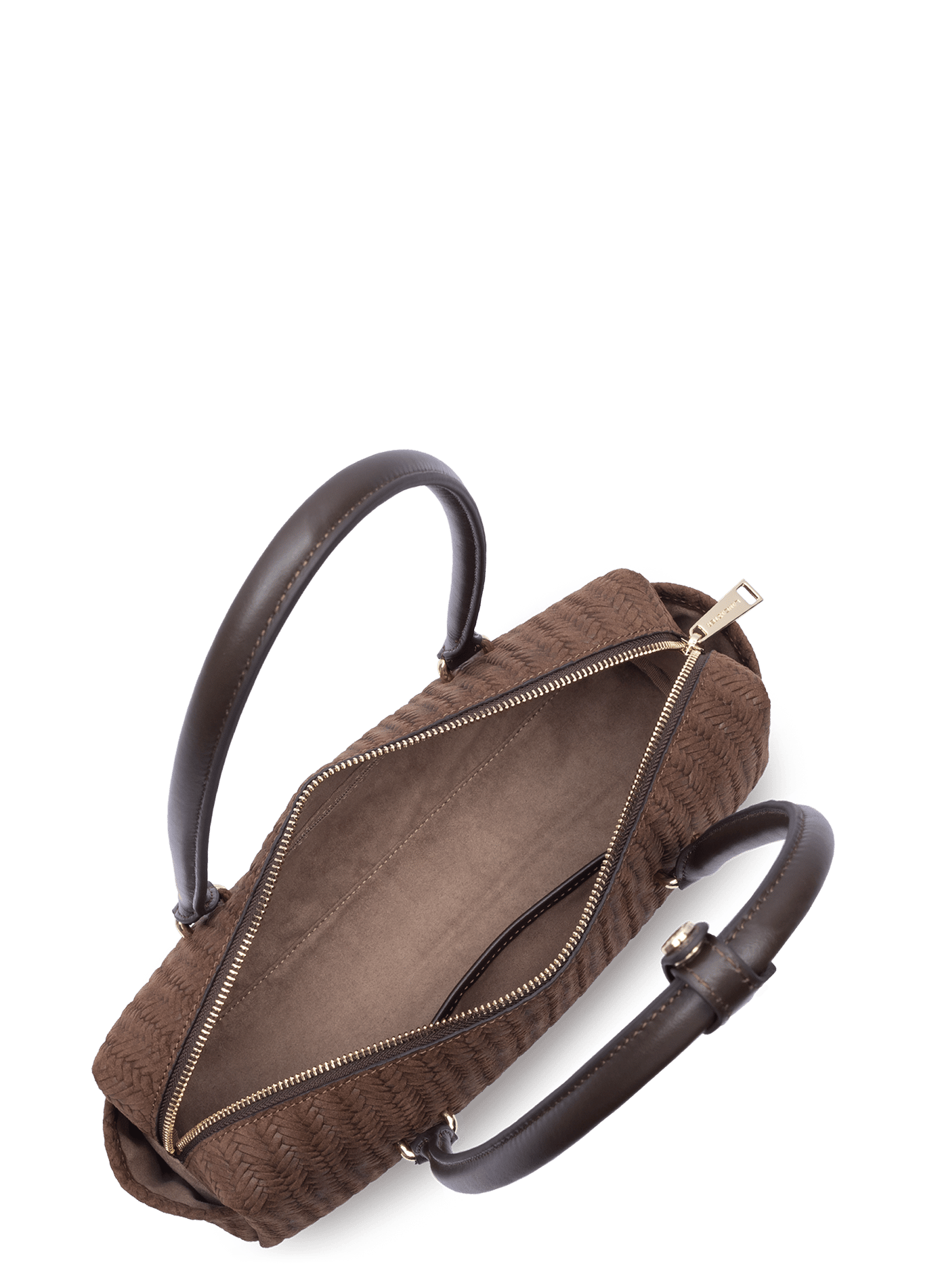 Sac rectangle - tressé cube LANCASTER Marron