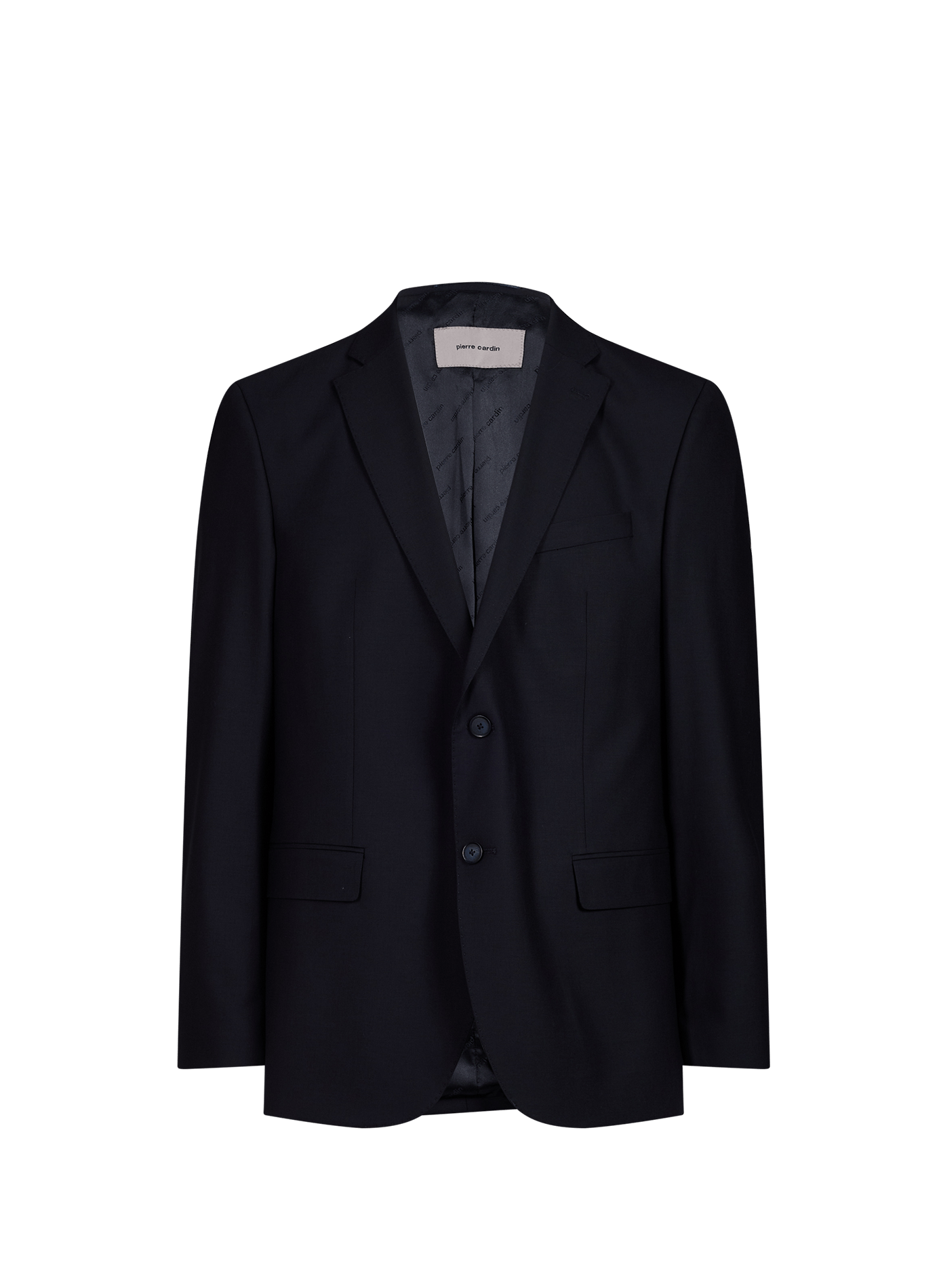 Blazer in gemengde wol met één kleur PIERRE CARDIN Blauw