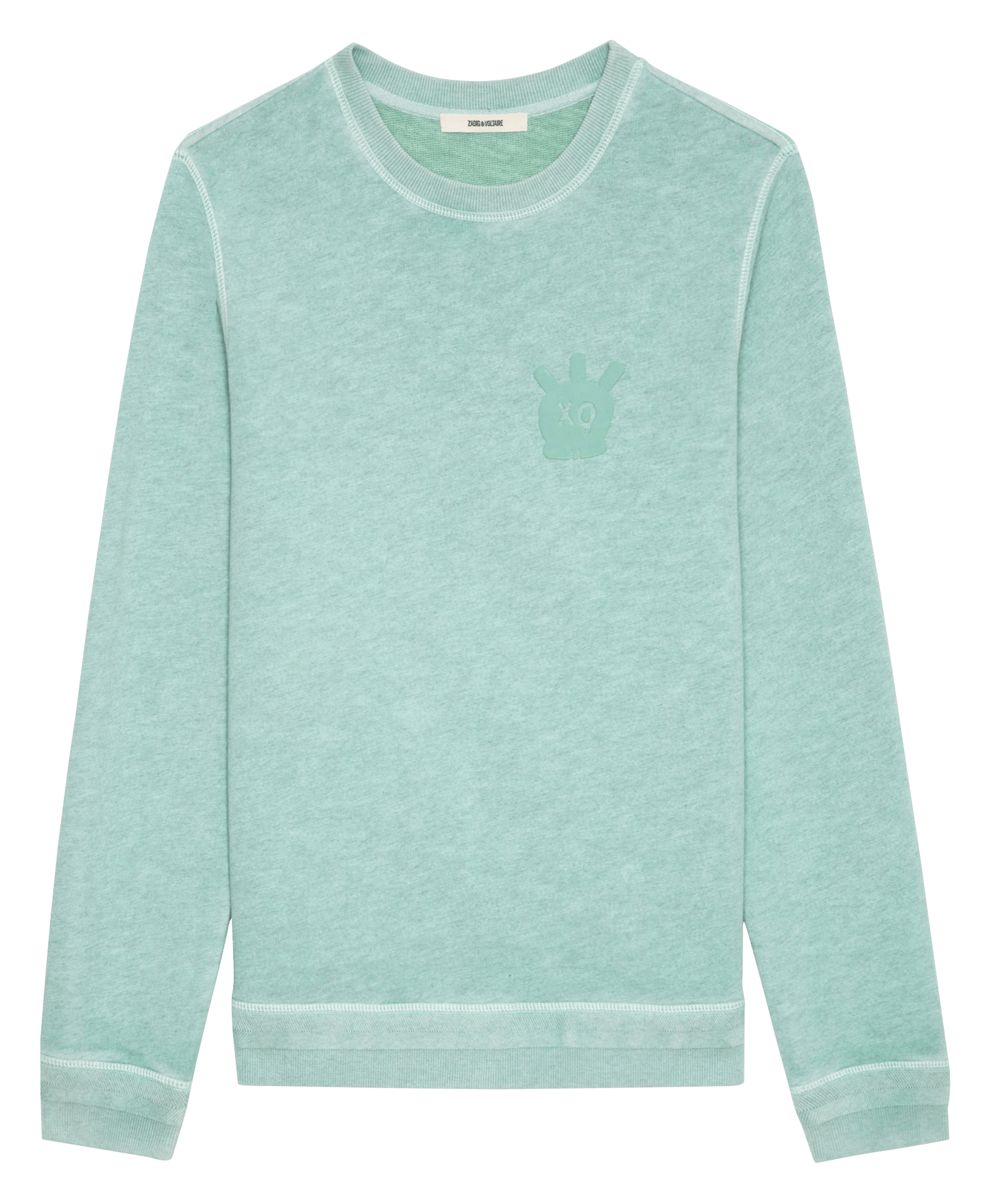 Sweatshirt col rond molletonné en coton stony ZADIG&VOLTAIRE Bleu