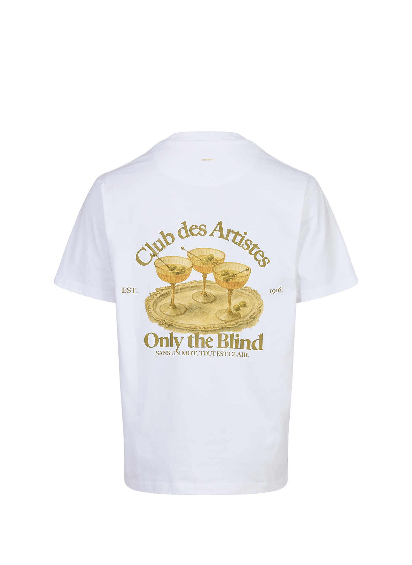 Bedrucktes Baumwoll-T-Shirt ONLY THE BLIND Weiss