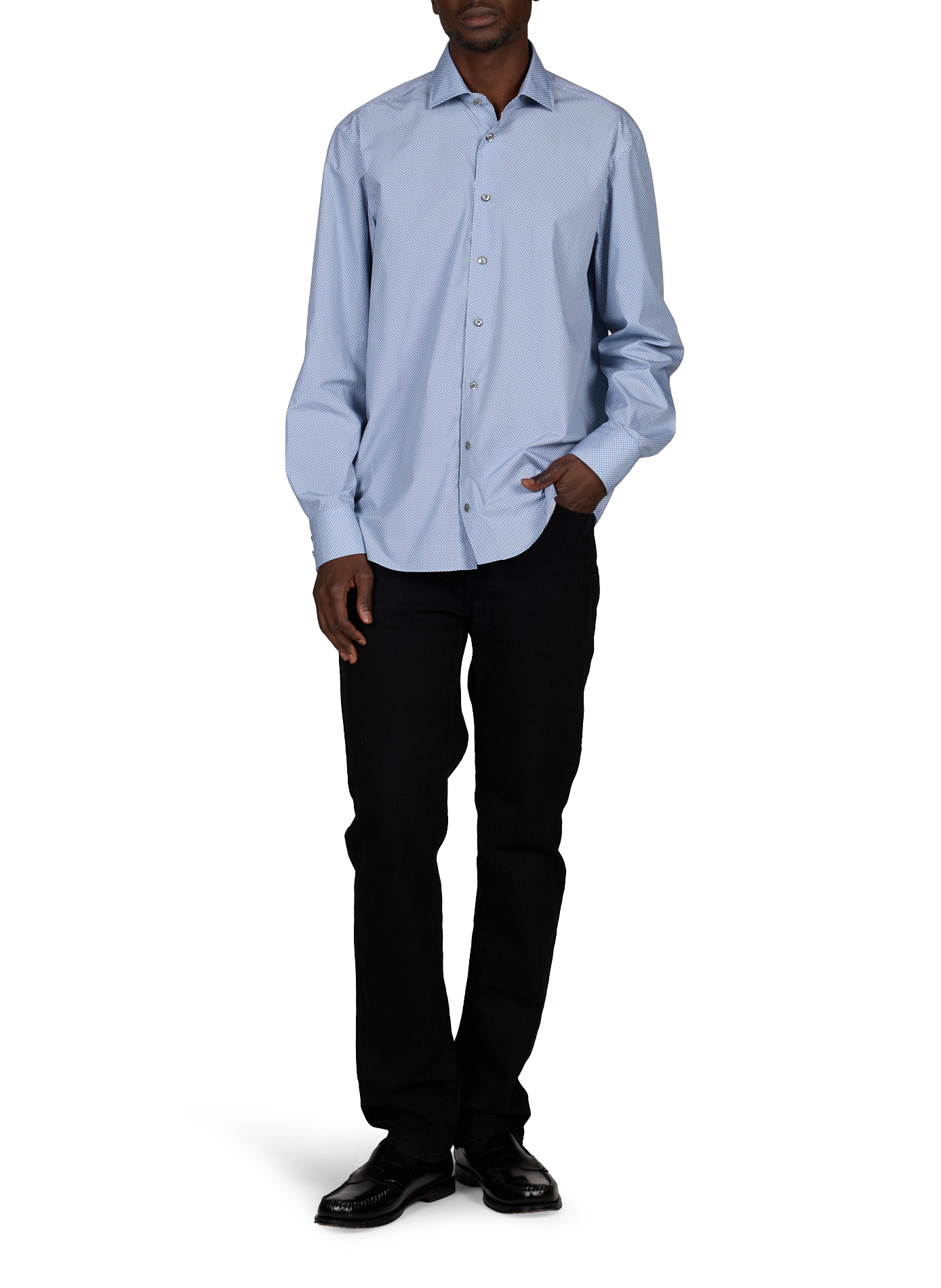 Long-sleeve cotton Shirt  VAN LAACK Blue