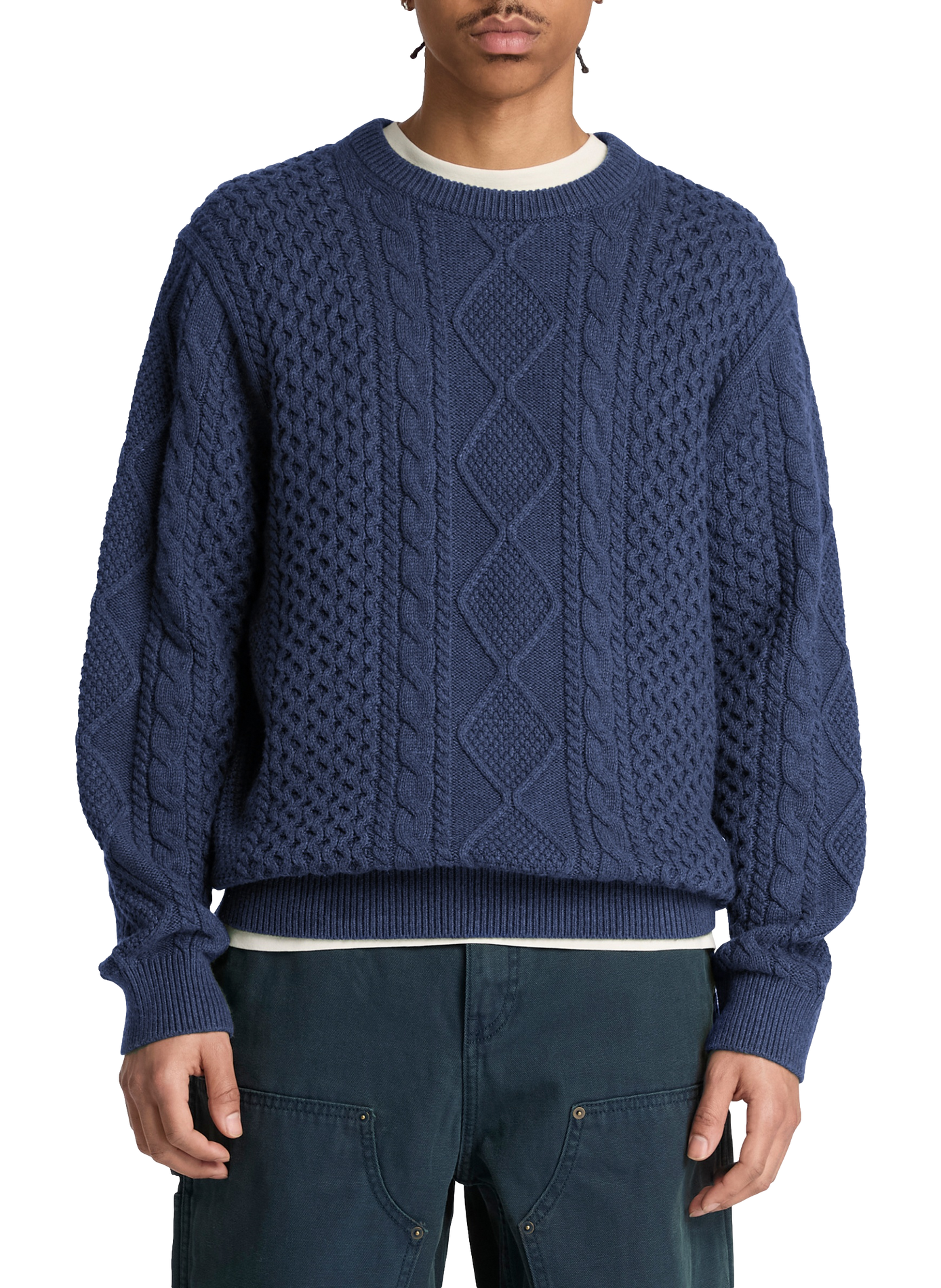 Pull droit en coton mélangé TIMBERLAND Bleu