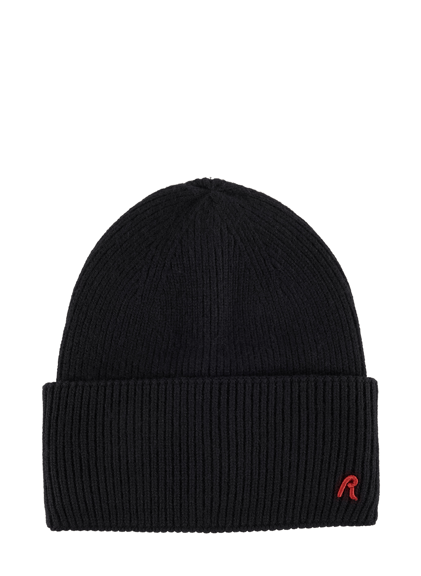 Rippenstrickmütze mit Umschlag REPLAY Schwarz