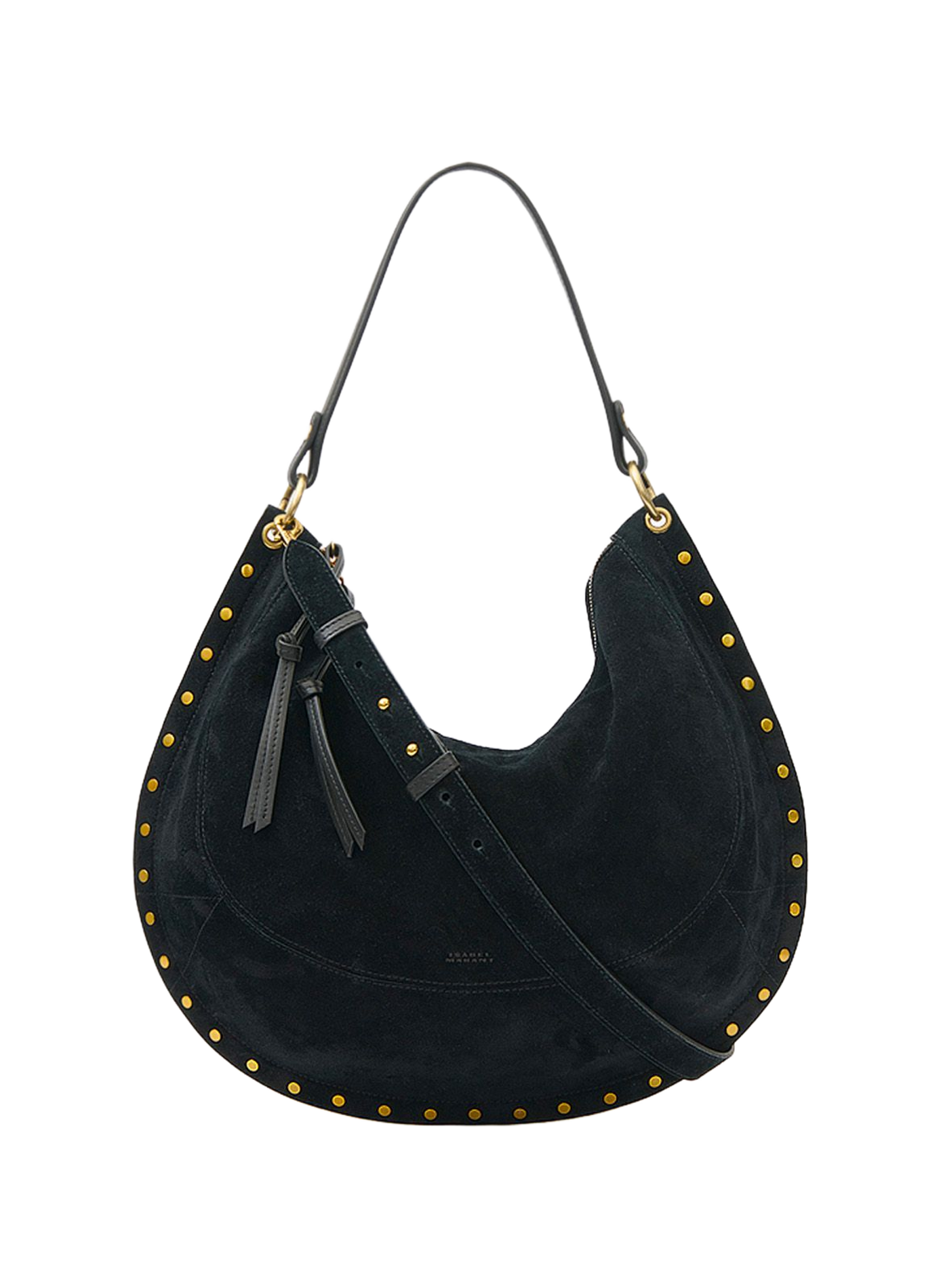 OSKAN SOFT L Tasche aus Veloursleder ISABEL MARANT Schwarz