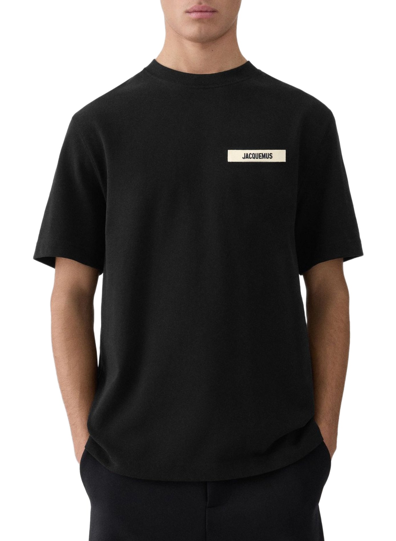 Rechte katoenen T-shirt JACQUEMUS Zwart